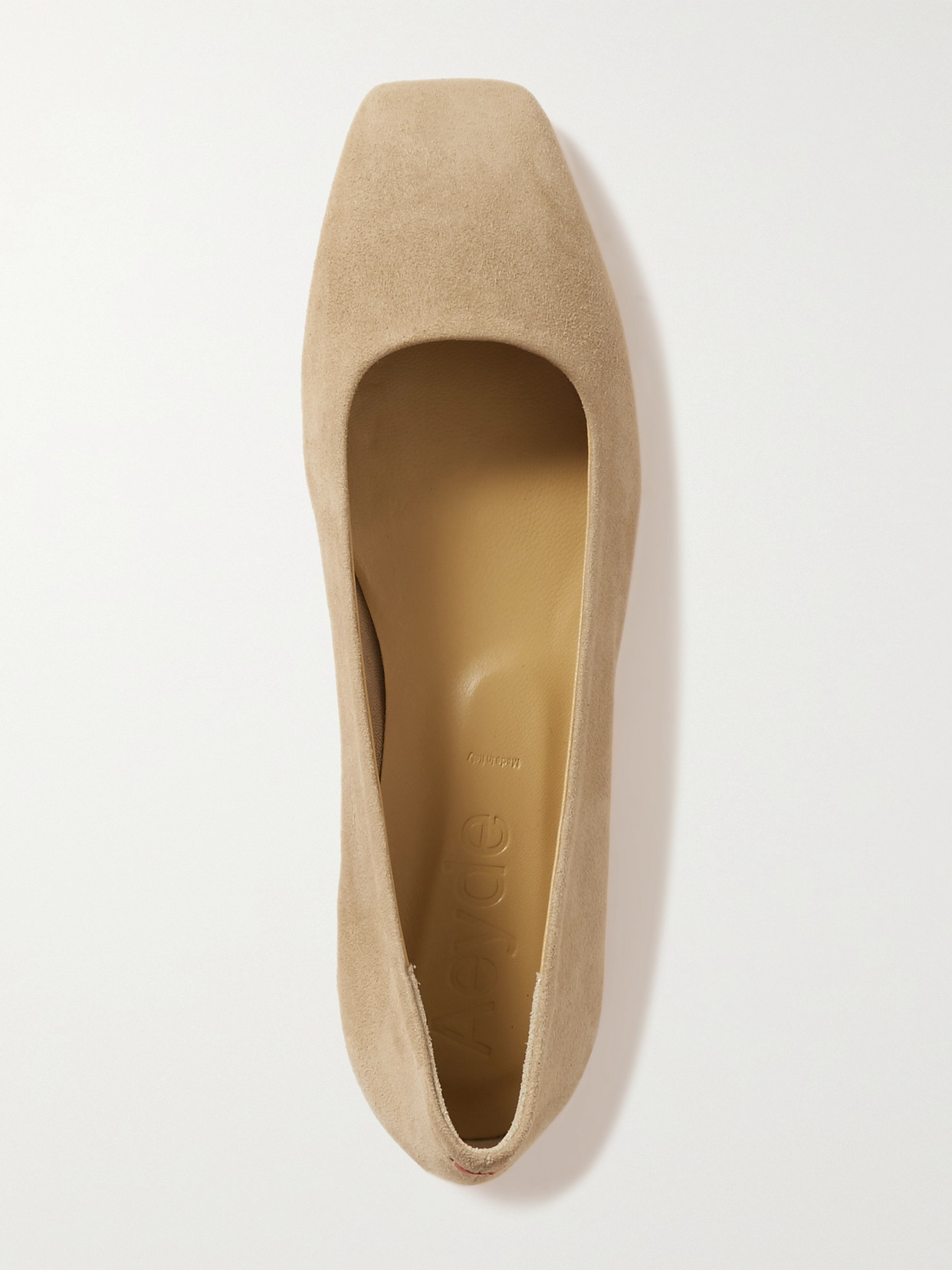 Shop Aeyde Ida Suede Ballet Flats In Neutrals