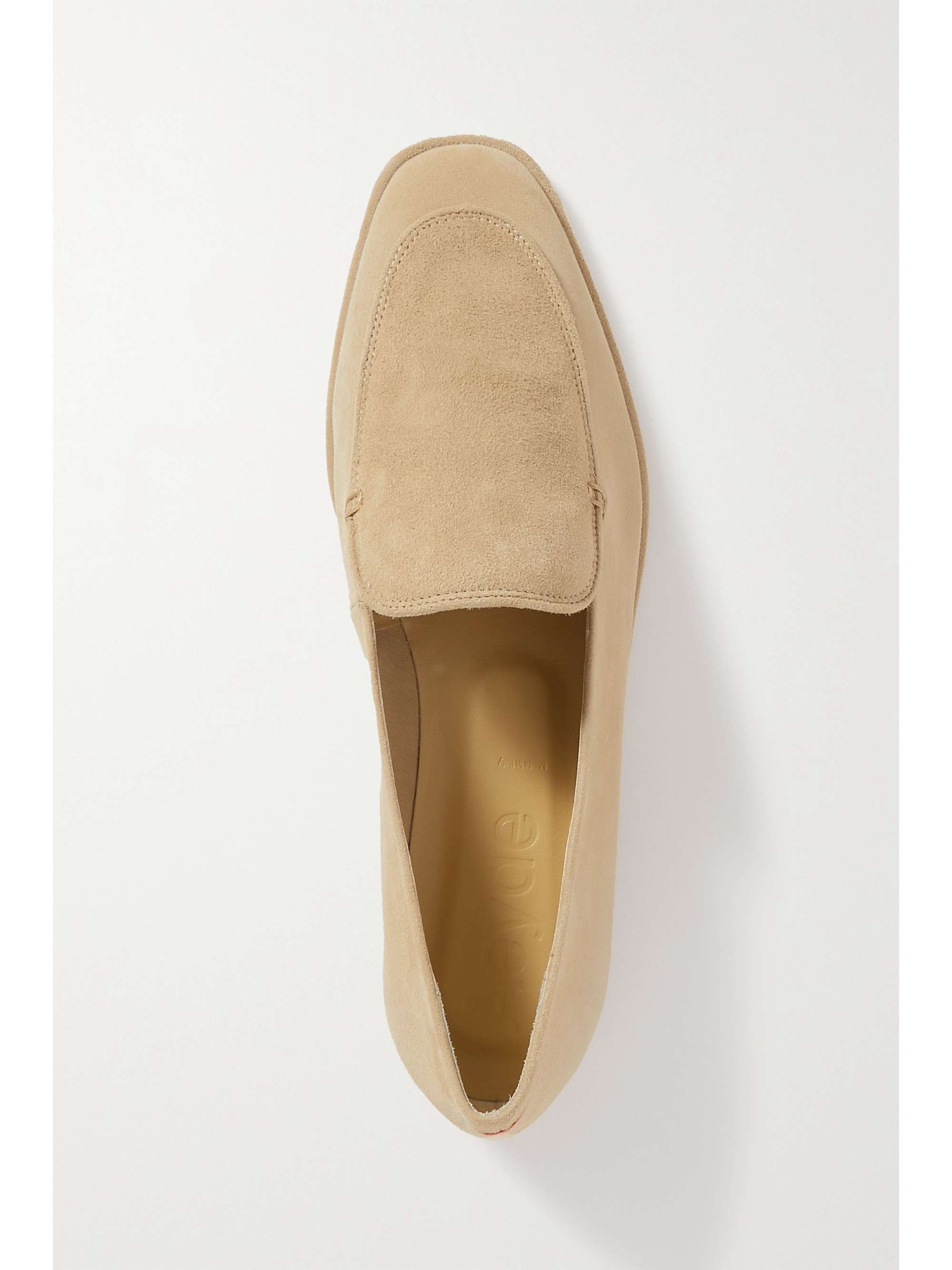 tan suede loafer