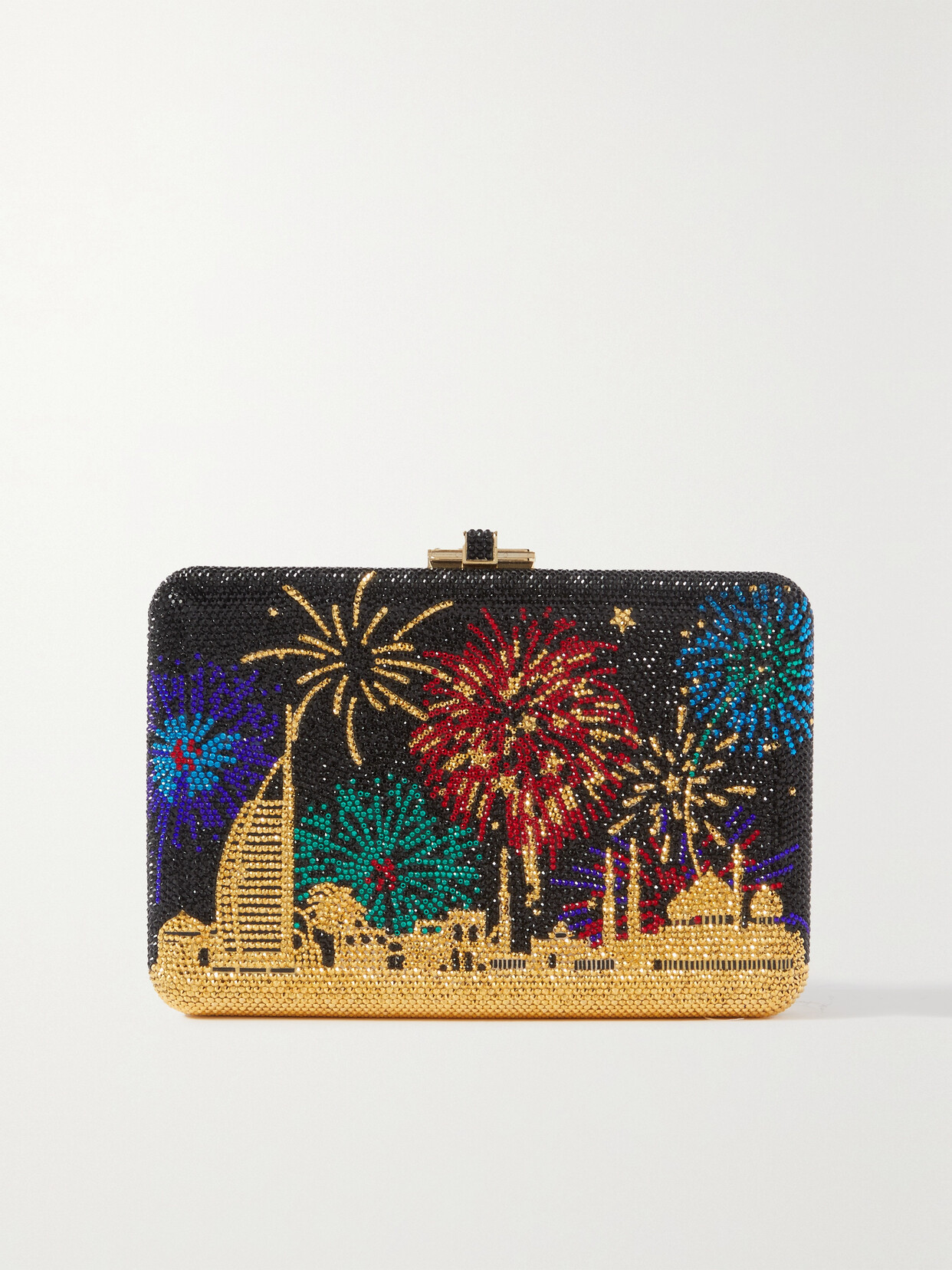 Judith Leiber Couture - Burj Al Arab Crystal-embellished Gold-tone Clutch - Black 22 Awaiting product image