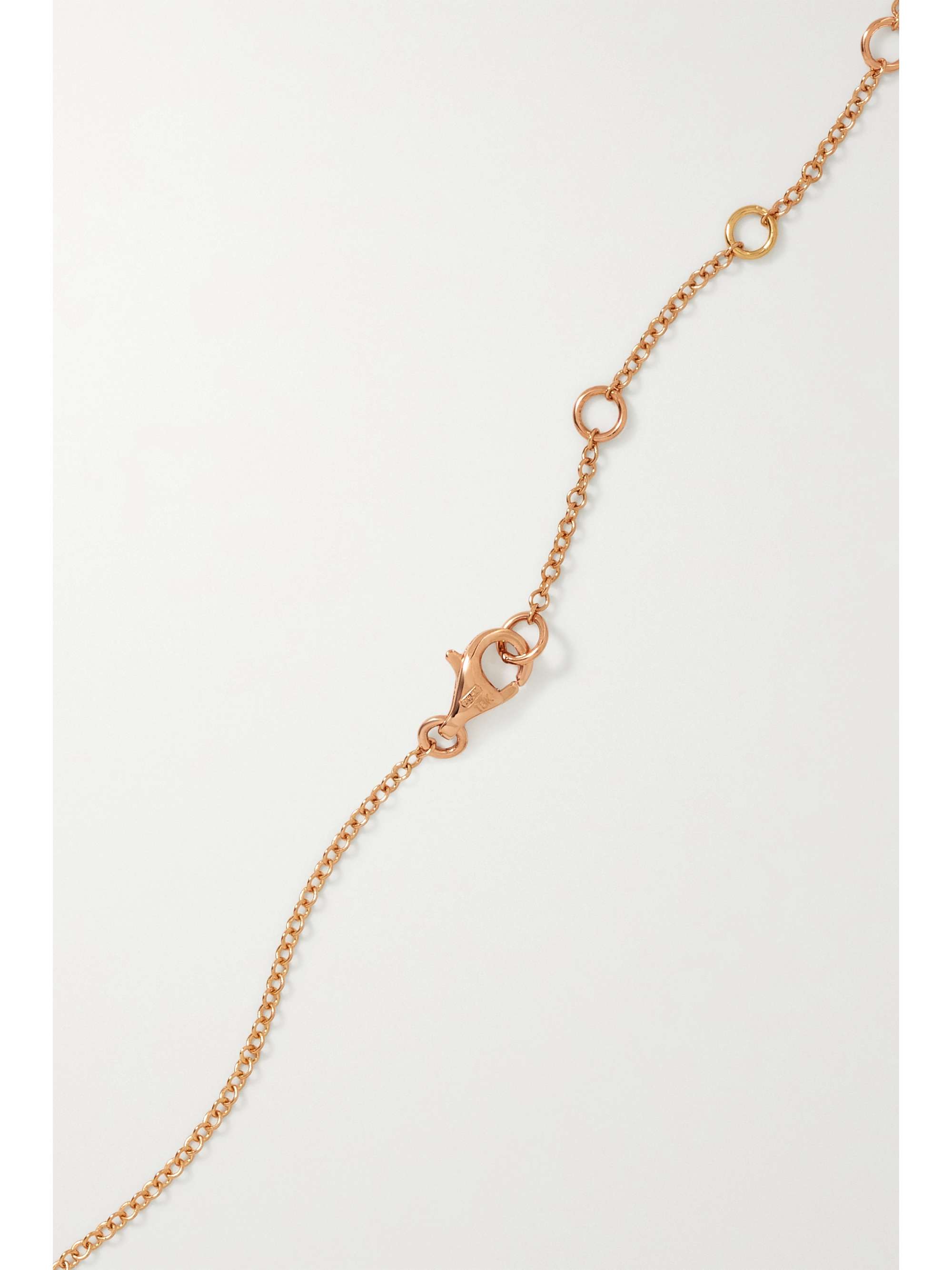 SHAY Fußkettchen aus 18 Karat Roségold mit Saphir