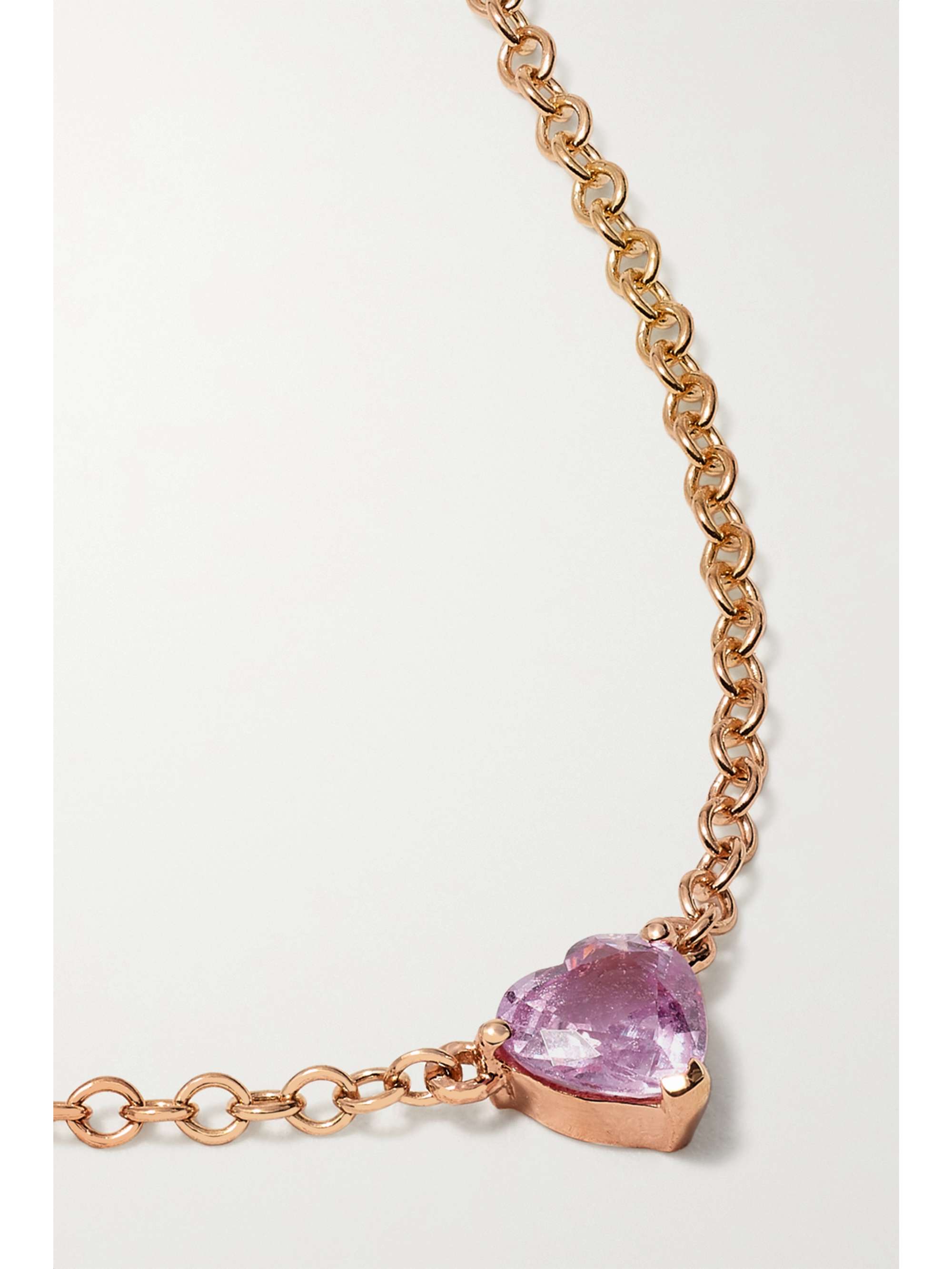 SHAY Fußkettchen aus 18 Karat Roségold mit Saphir