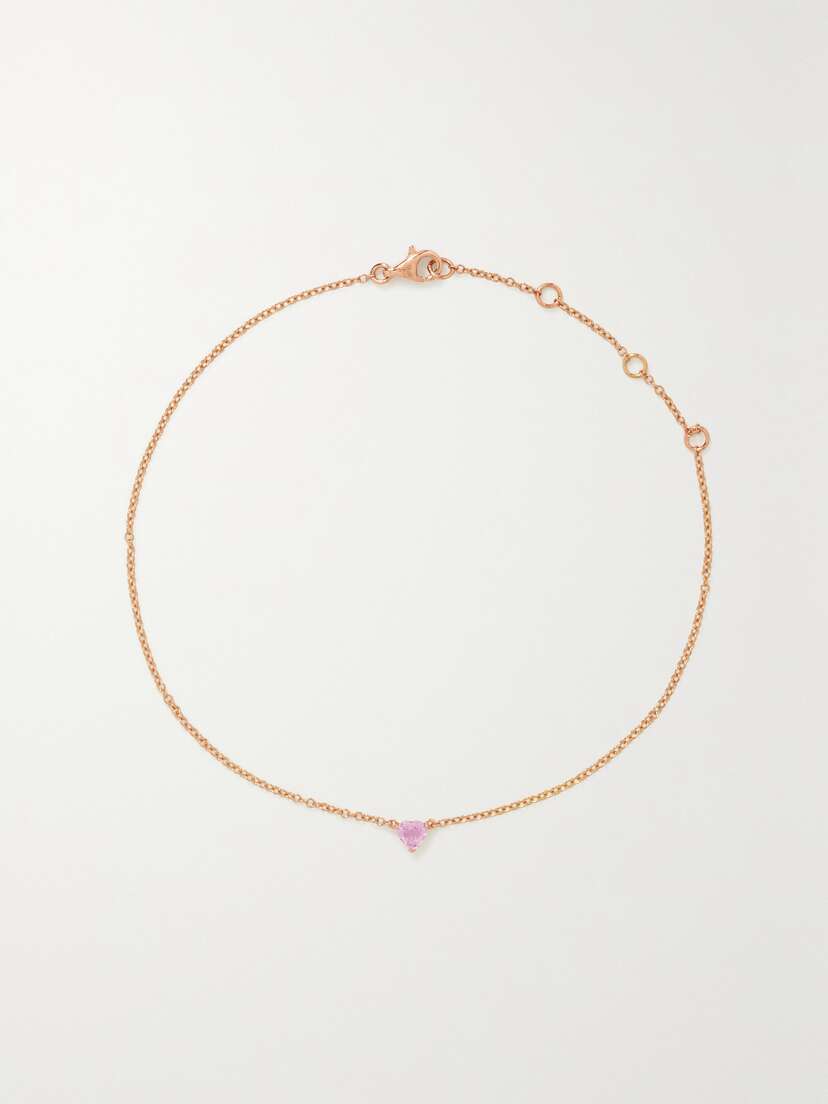SHAY 18-karat Rose Gold Sapphire Anklet