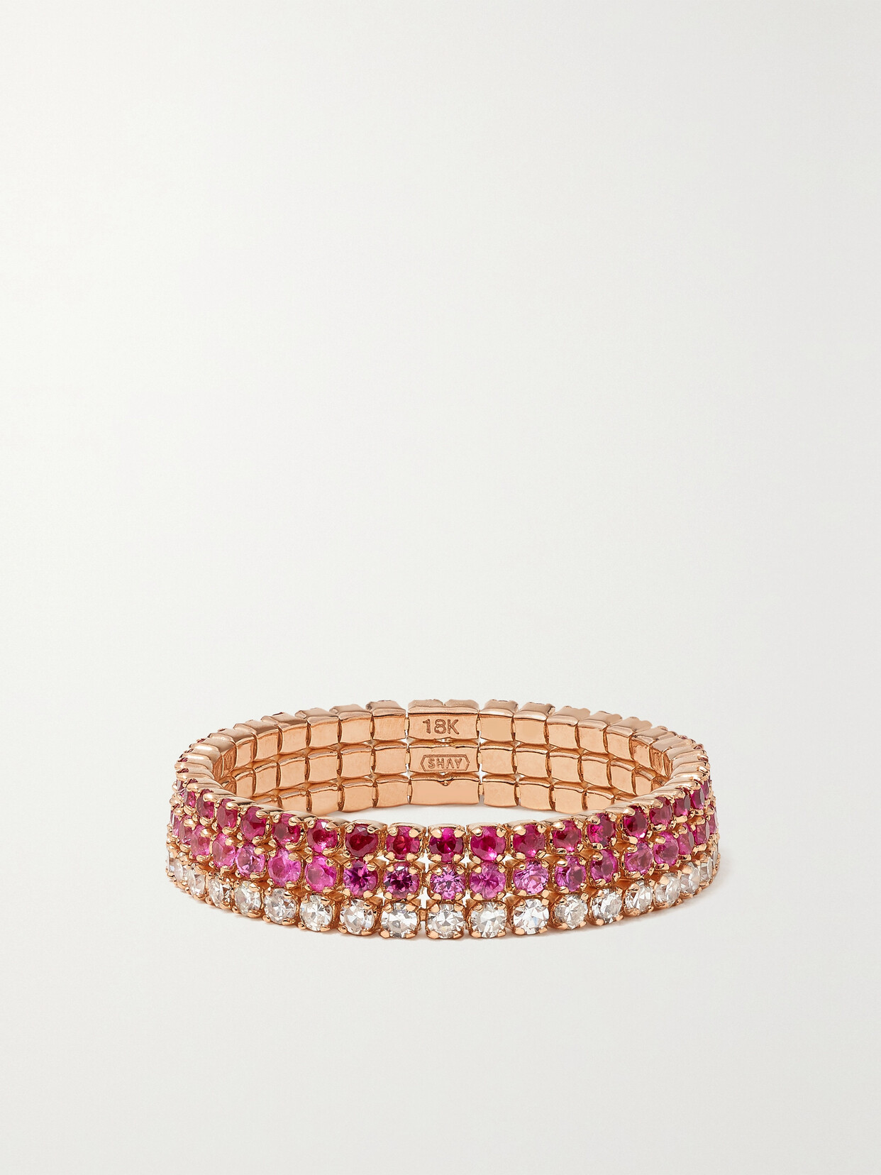 SHAY 18-karat Rose Gold Diamond, Sapphire And Ruby Ring - 6