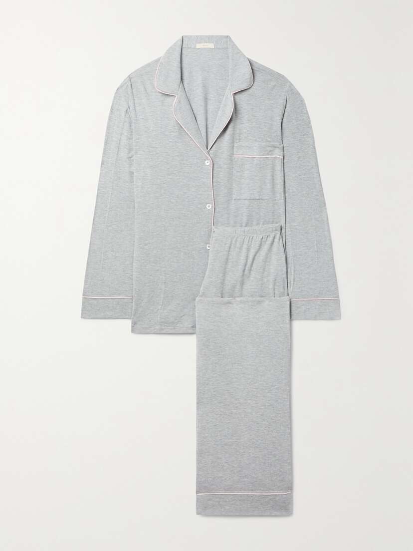 Eberjey Gisele Piped Stretch-modal Pajama Set