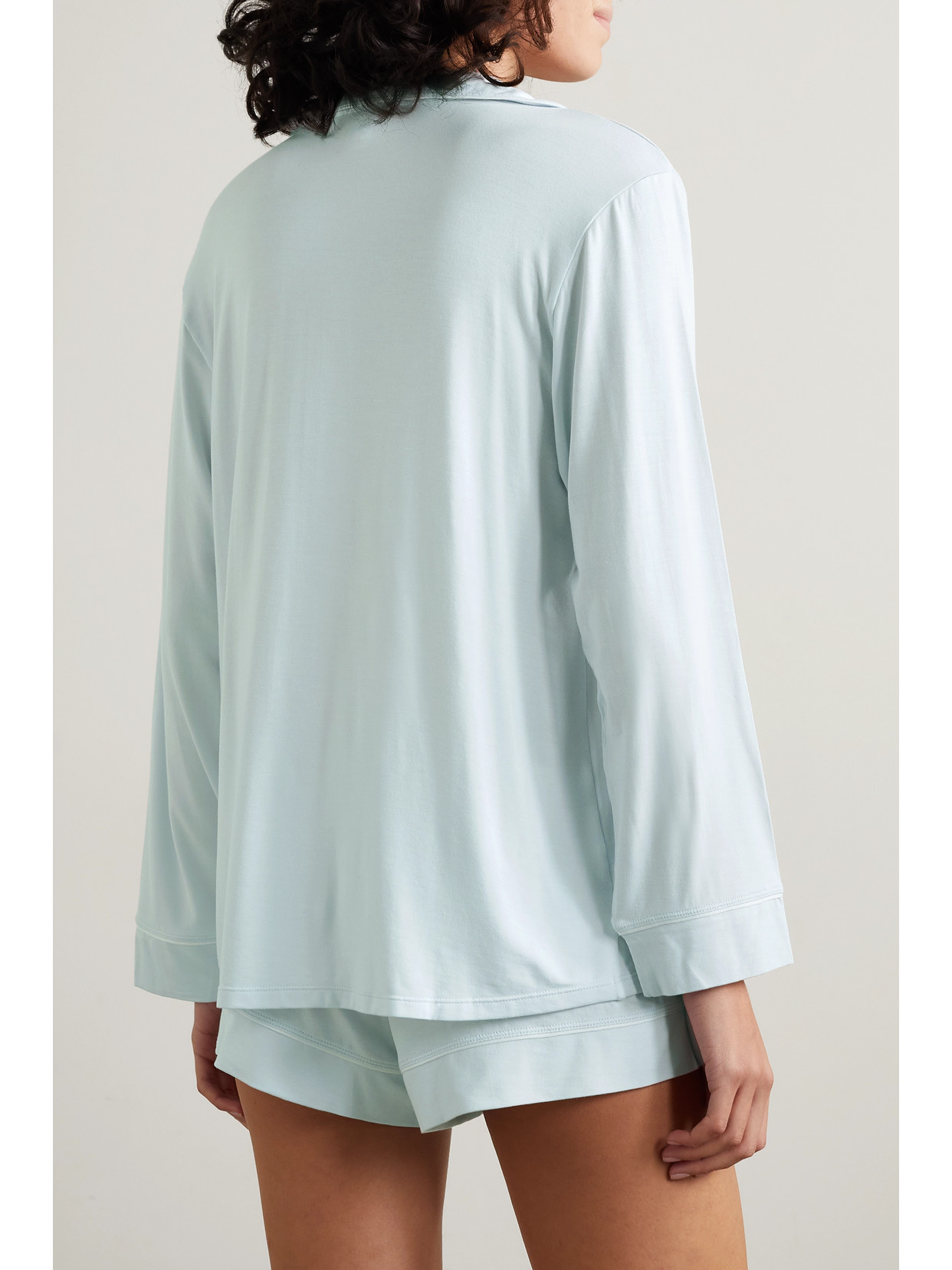 Eberjey Gisele Piped Stretchmodal Pajama Set In Blue ModeSens