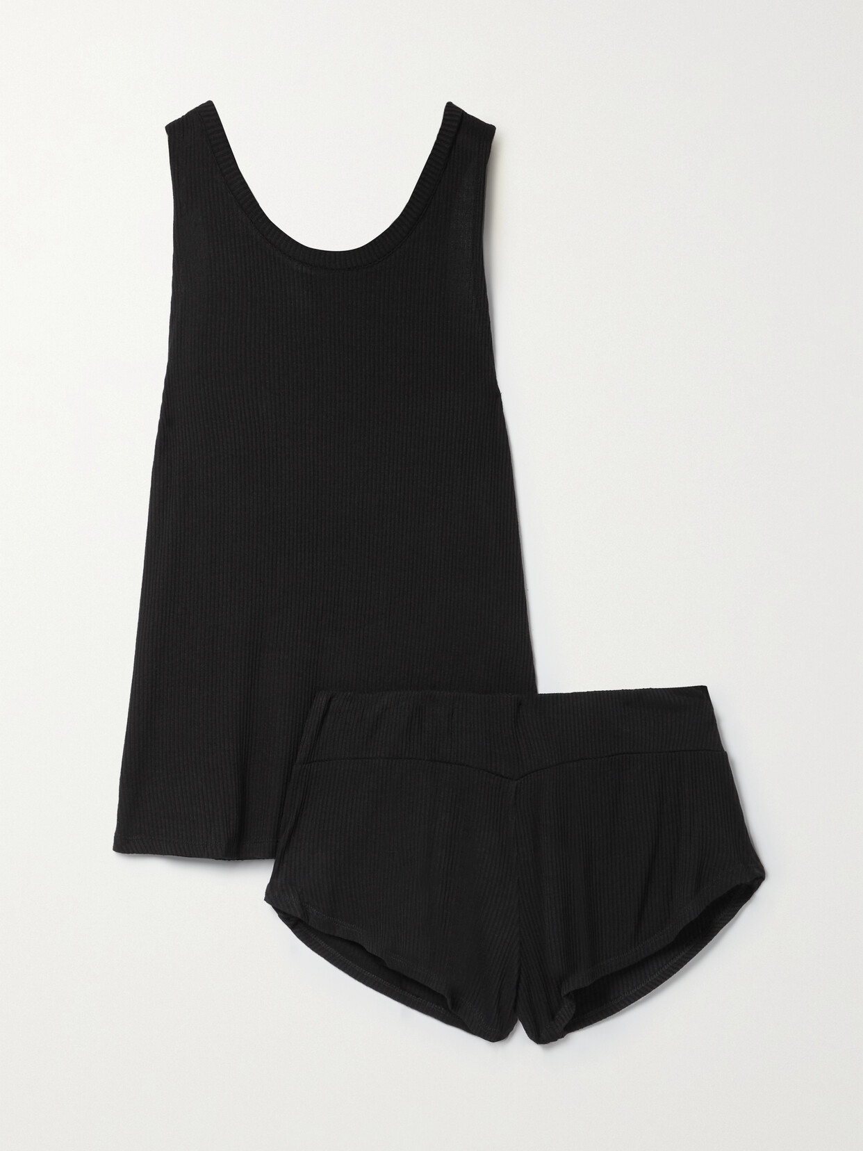 Eberjey Elon Ribbed Stretch-jersey Tank And Shorts Set