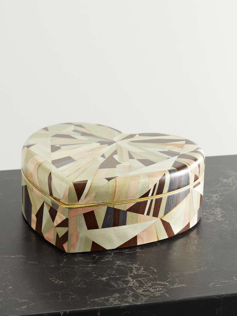 Silvia Furmanovich Small Marquetry Wood Jewelry Box