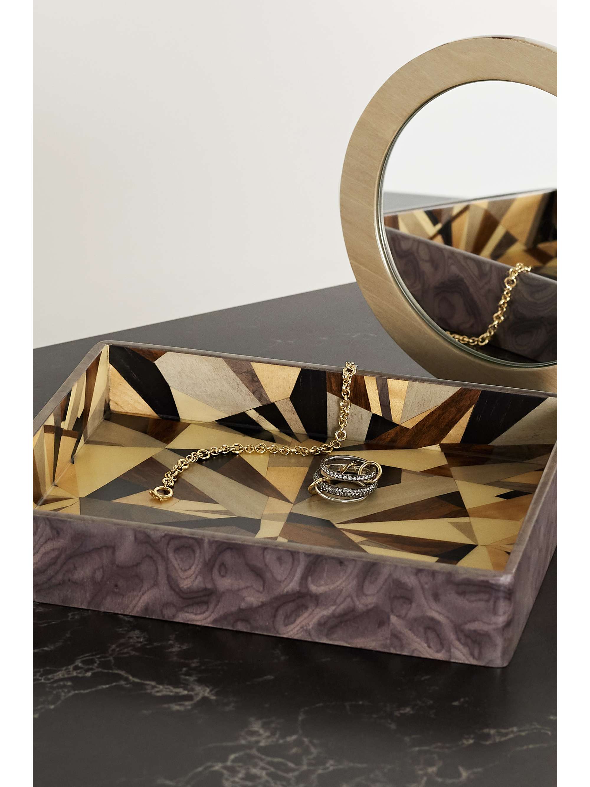 SILVIA FURMANOVICH Marquetry wood tray