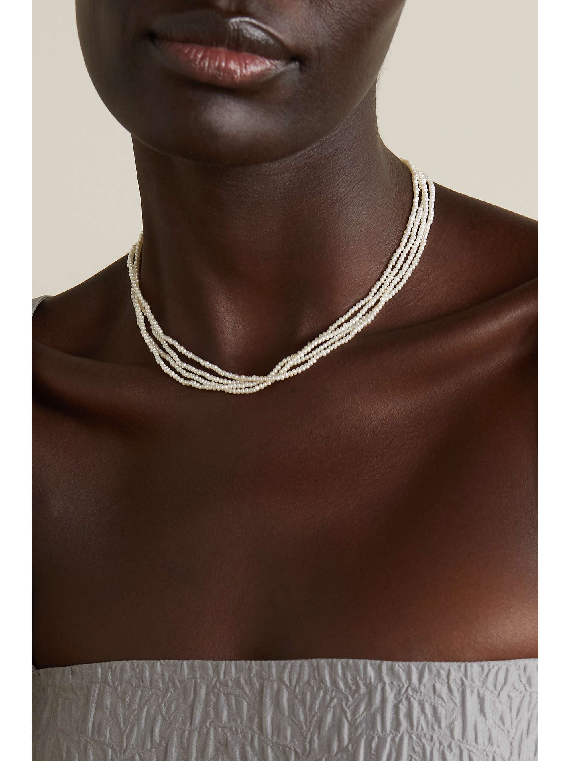 Gold 14-karat gold pearl necklace 