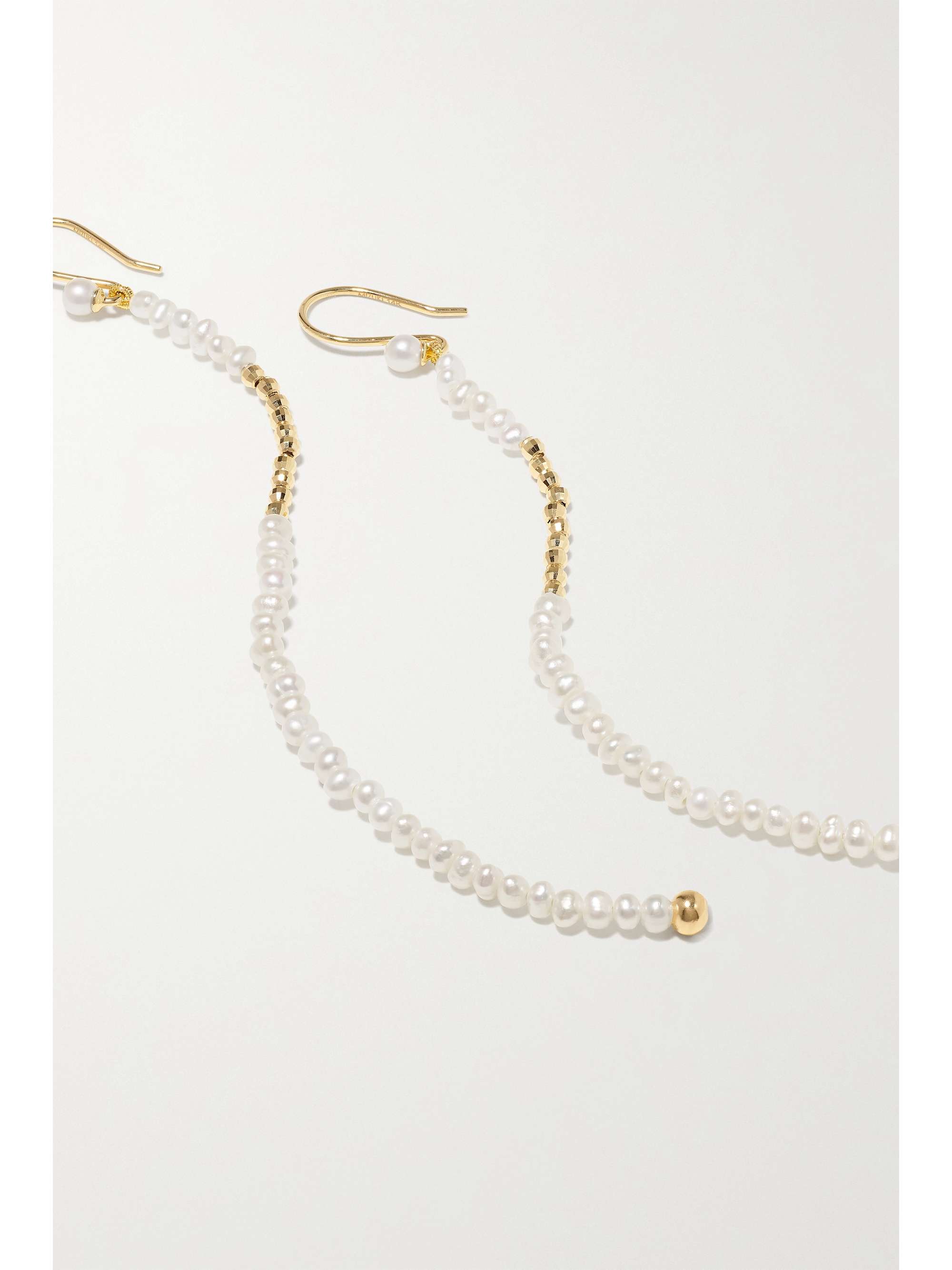MIZUKI 14-karat gold pearl earrings