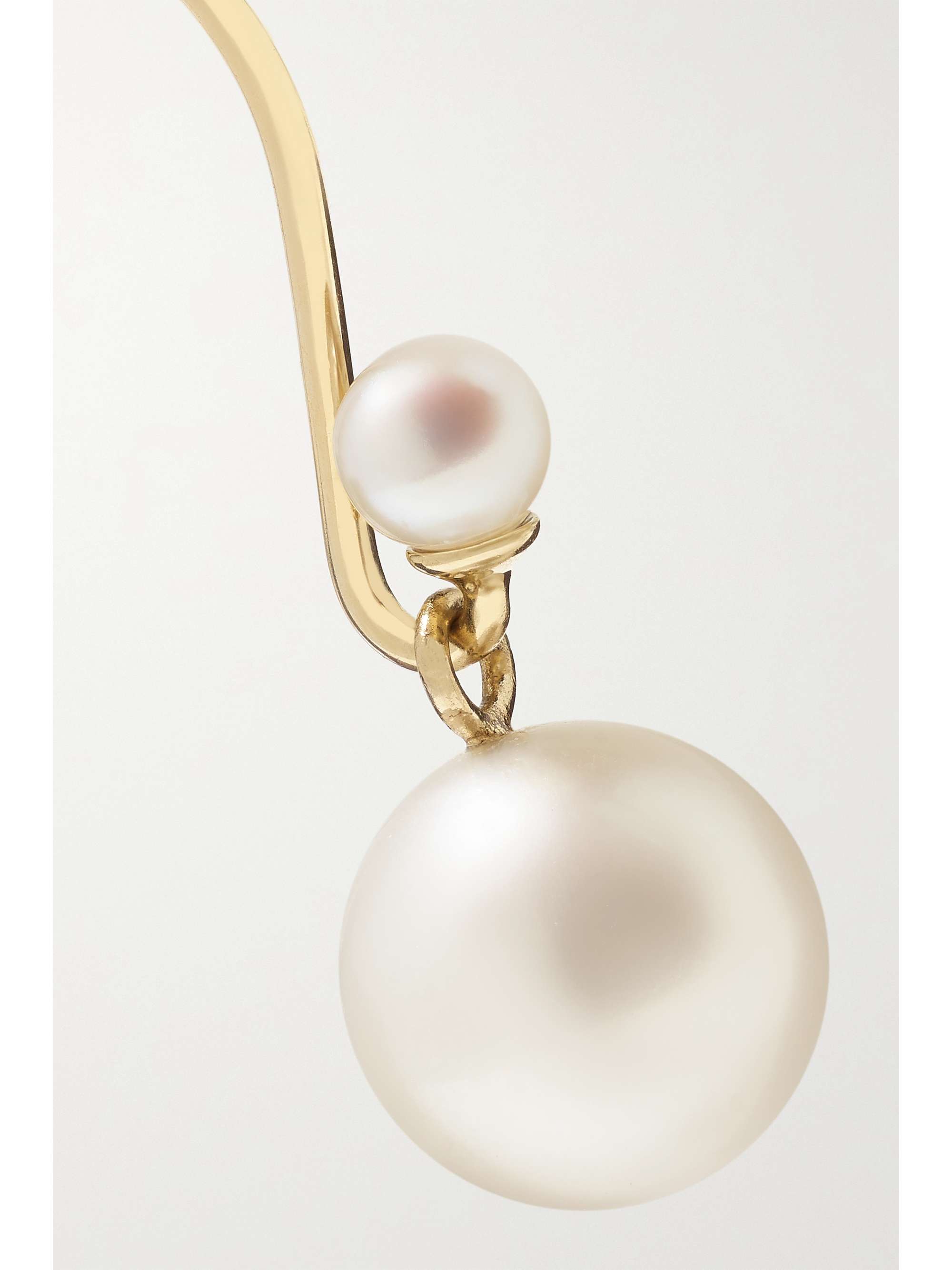 MIZUKI 14-karat gold pearl earrings