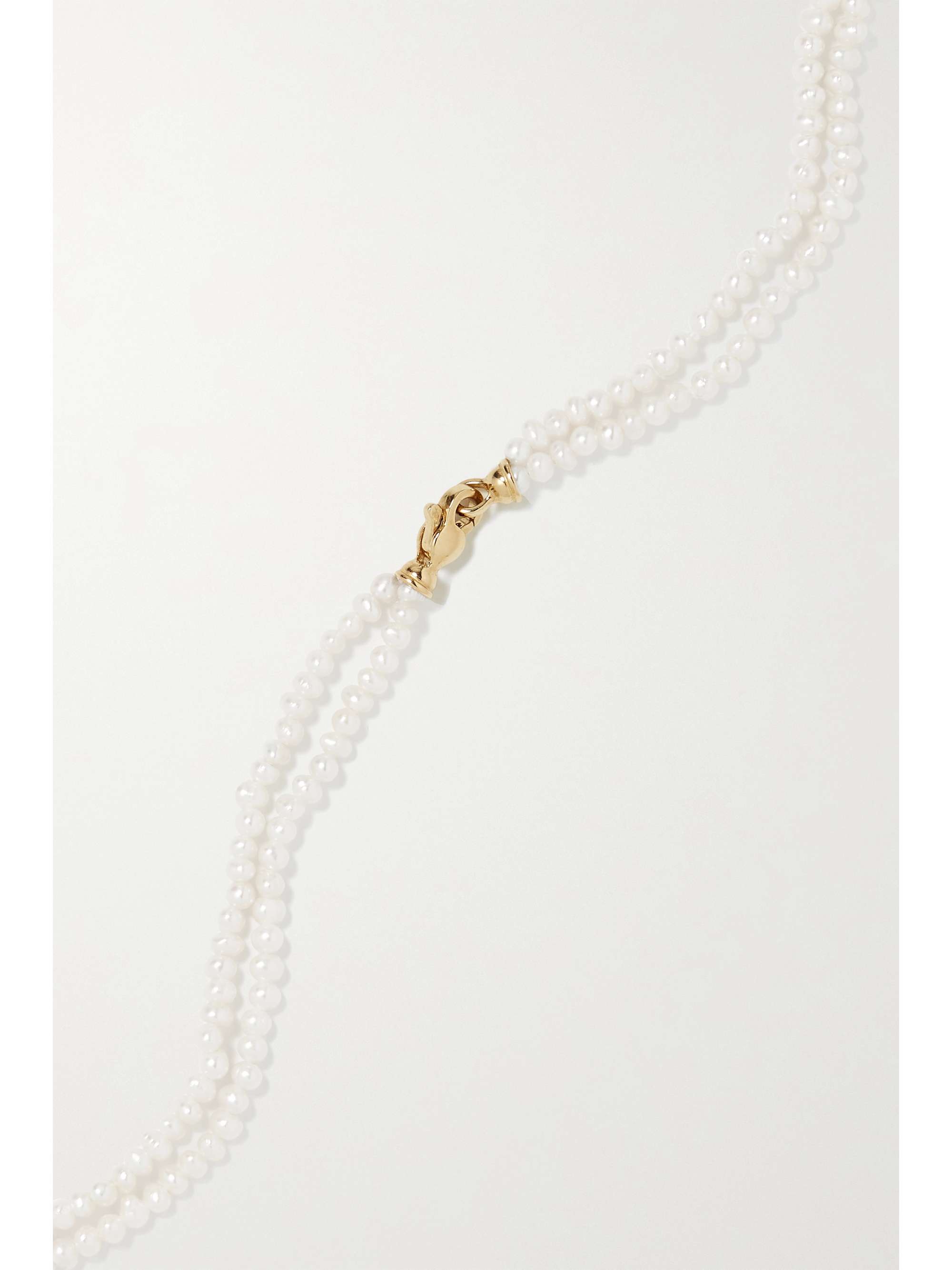 MIZUKI 14-karat gold, pearl and diamond necklace