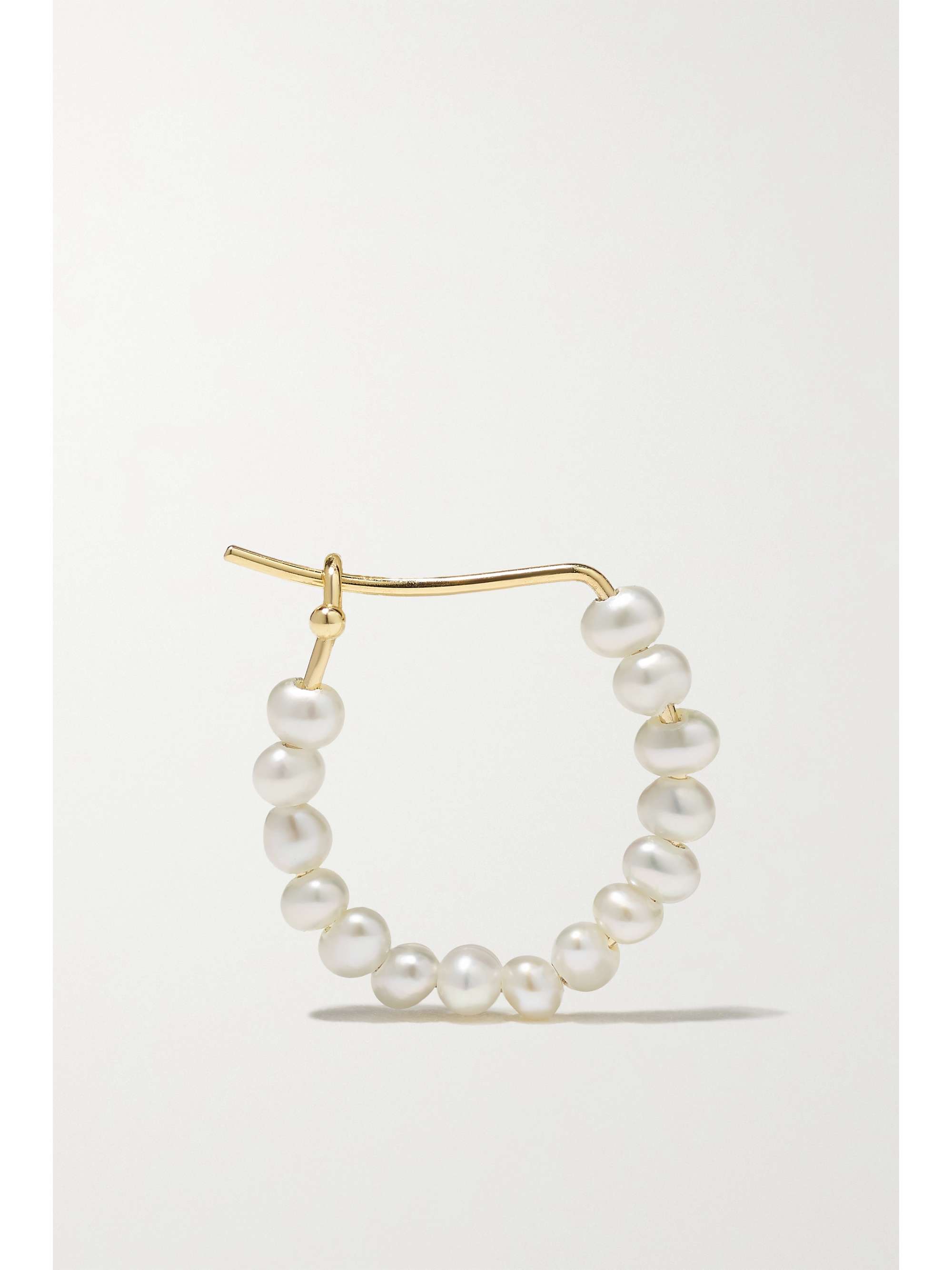 MIZUKI Creolen aus 14 Karat Gold mit Perlen