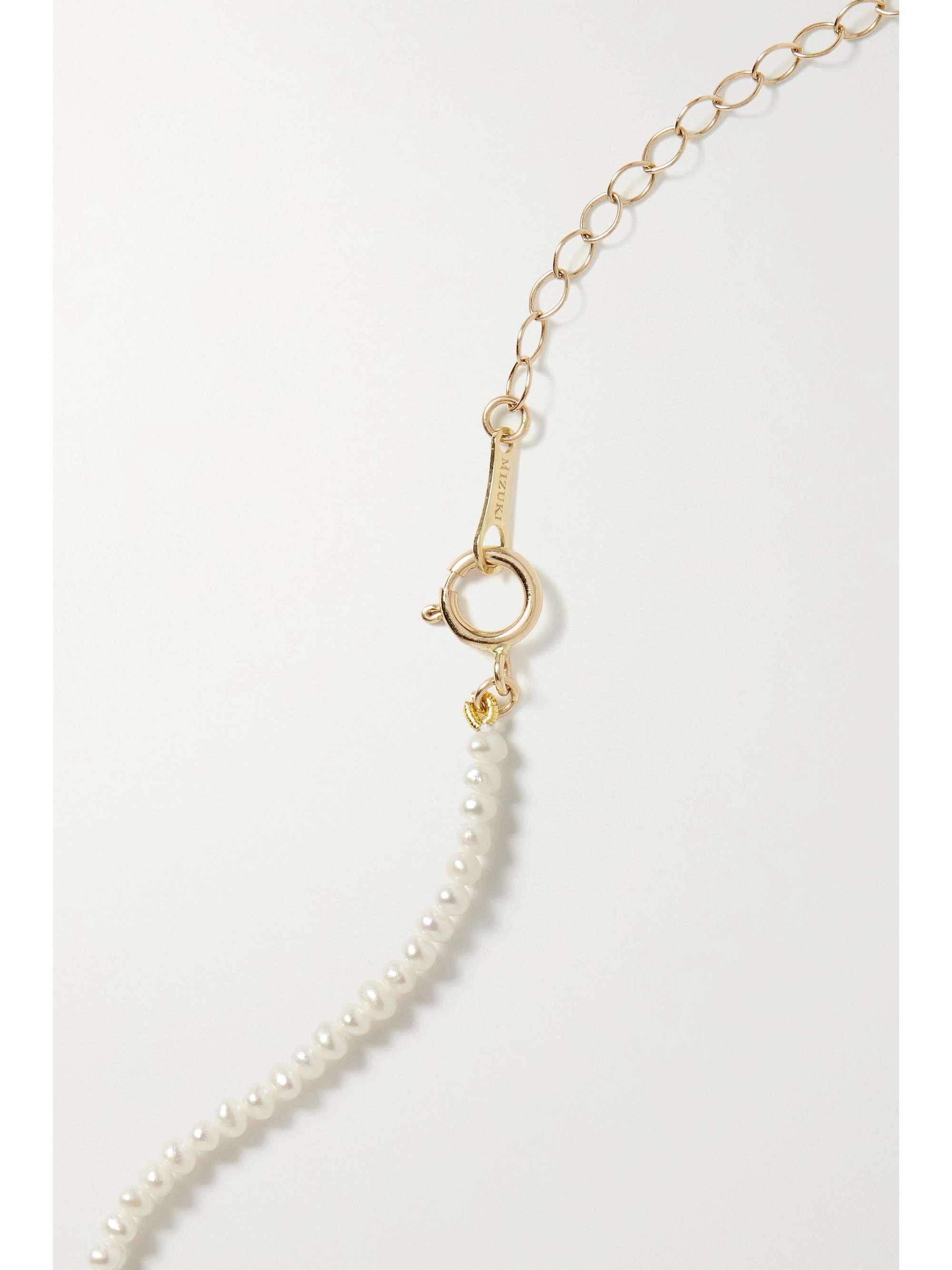 MIZUKI 14-karat gold pearl anklet