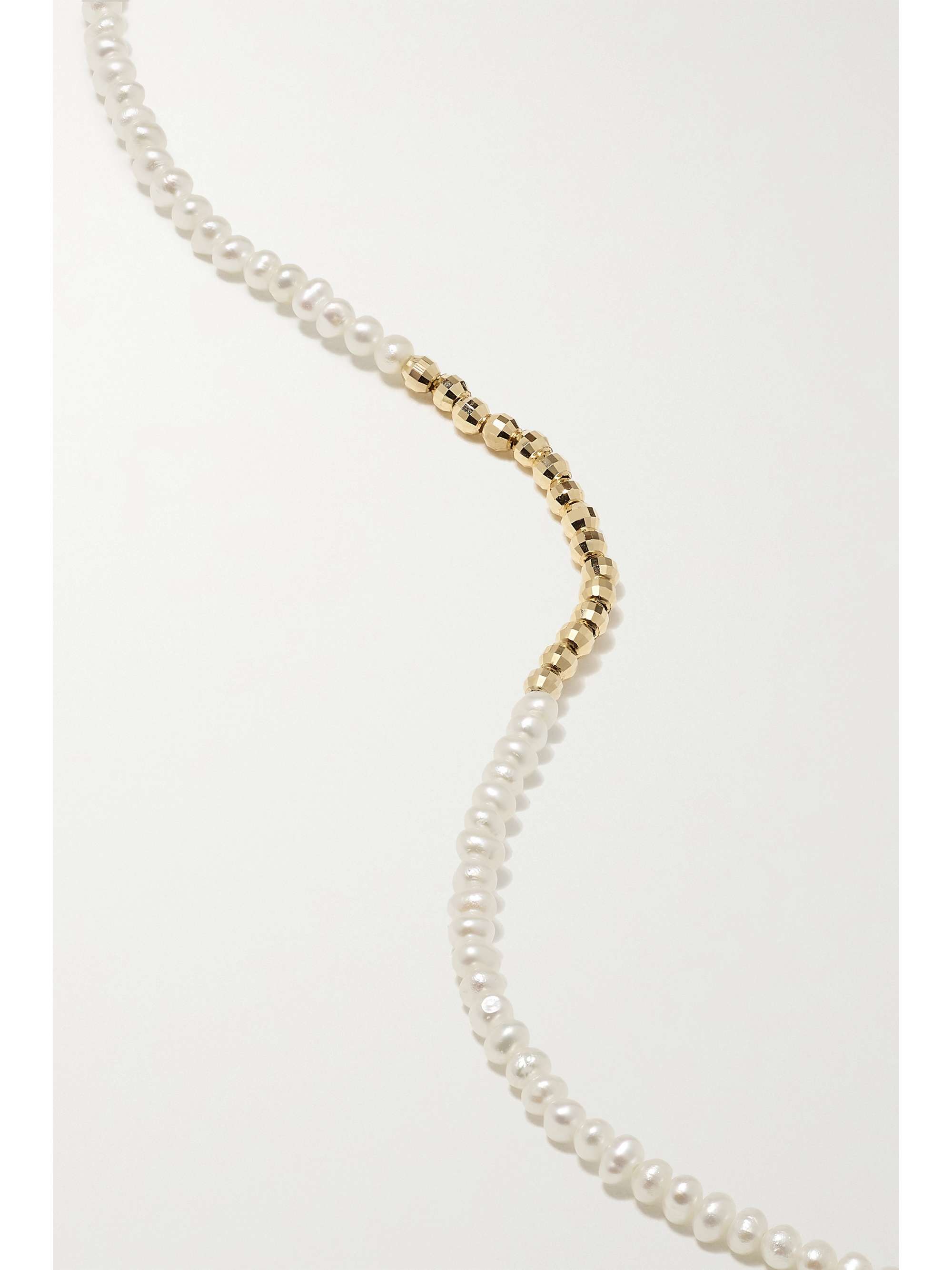 MIZUKI 14-karat gold pearl anklet