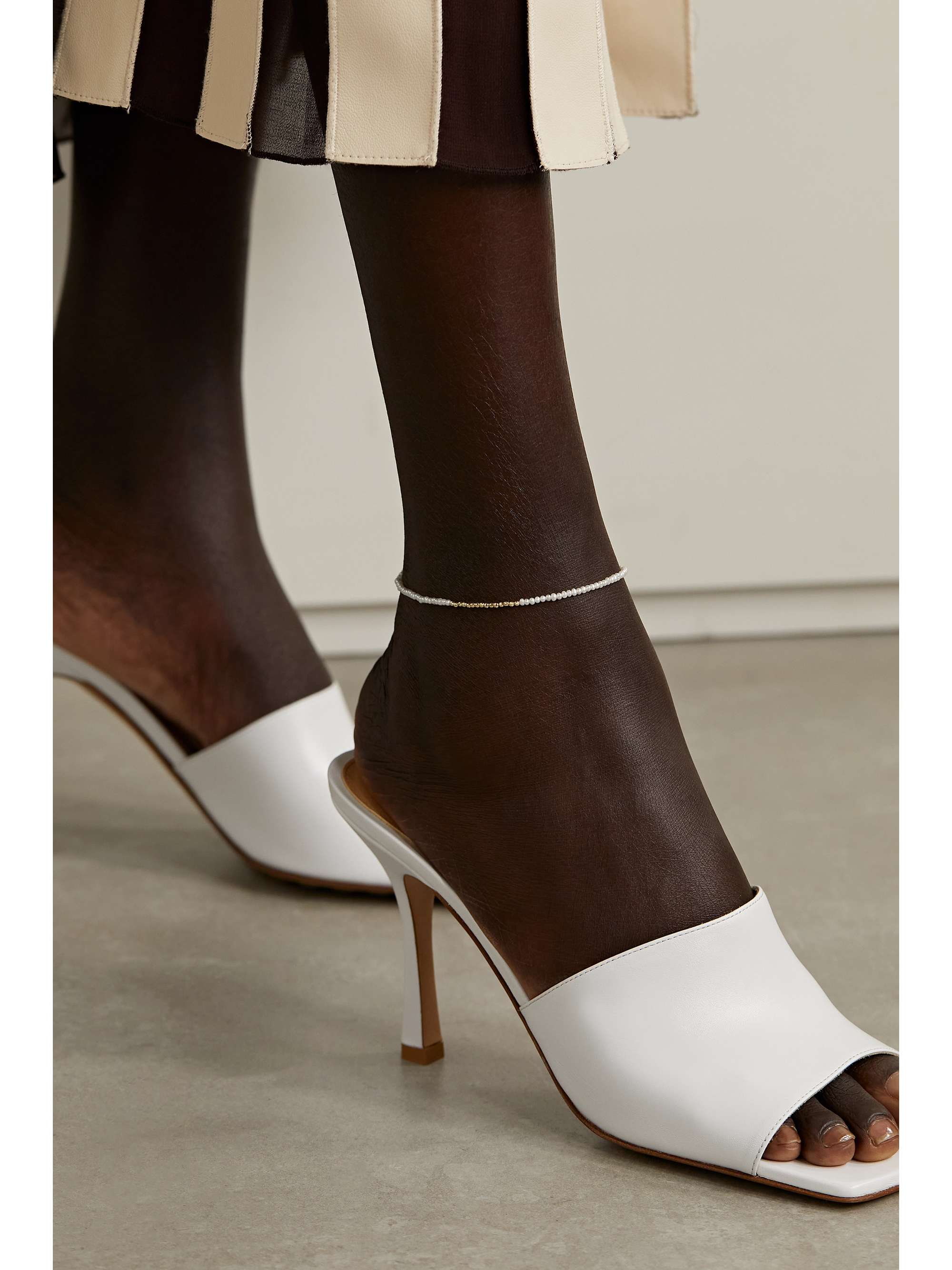MIZUKI 14-karat gold pearl anklet