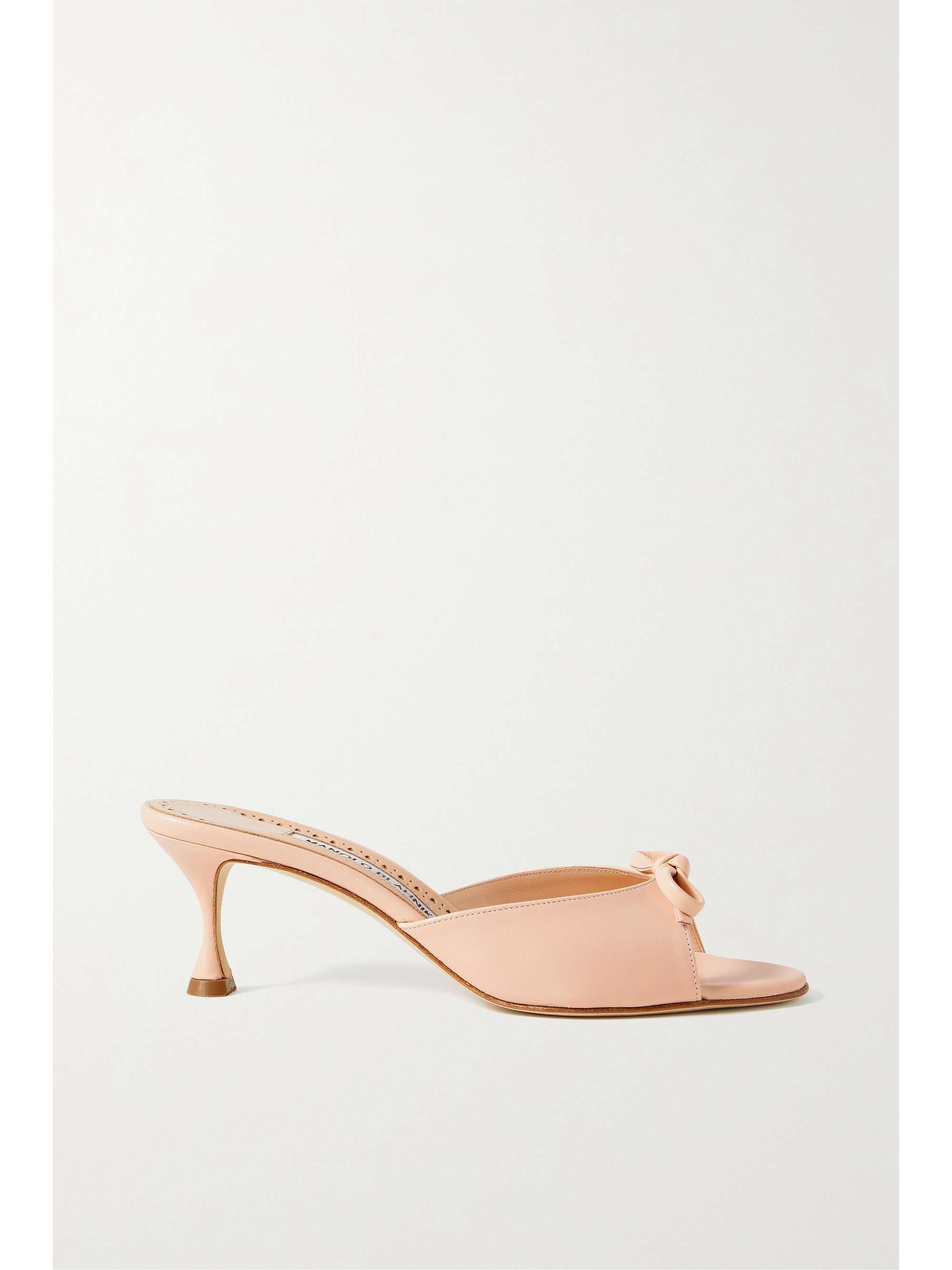 Beige Pertinanu bow-embellished leather 