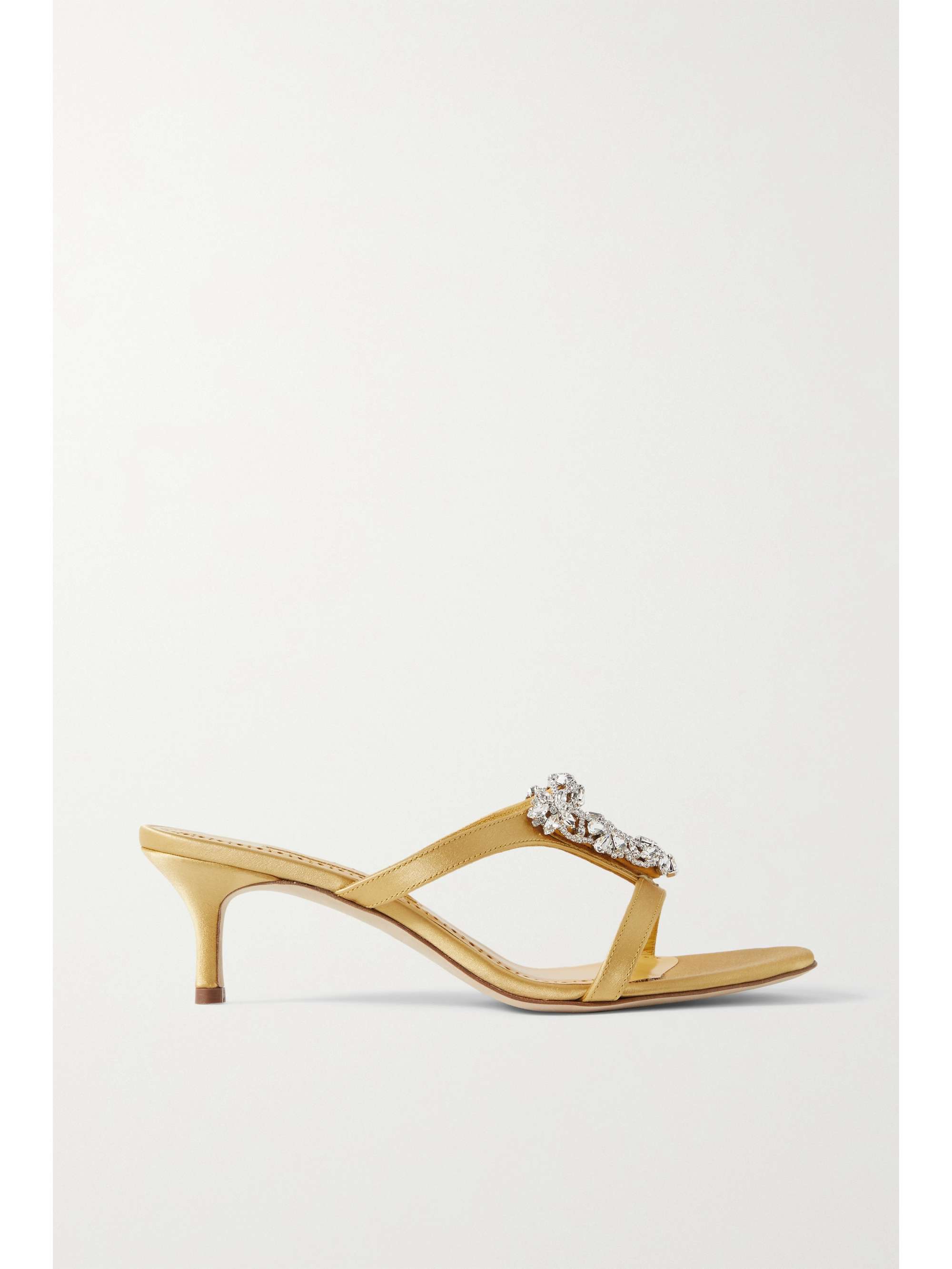 yellow manolo blahnik mules