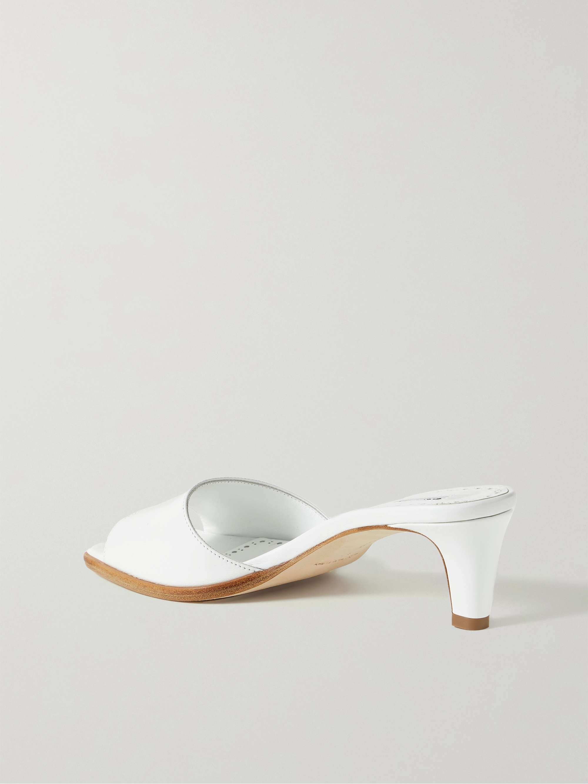 manolo blahnik jada leather mules