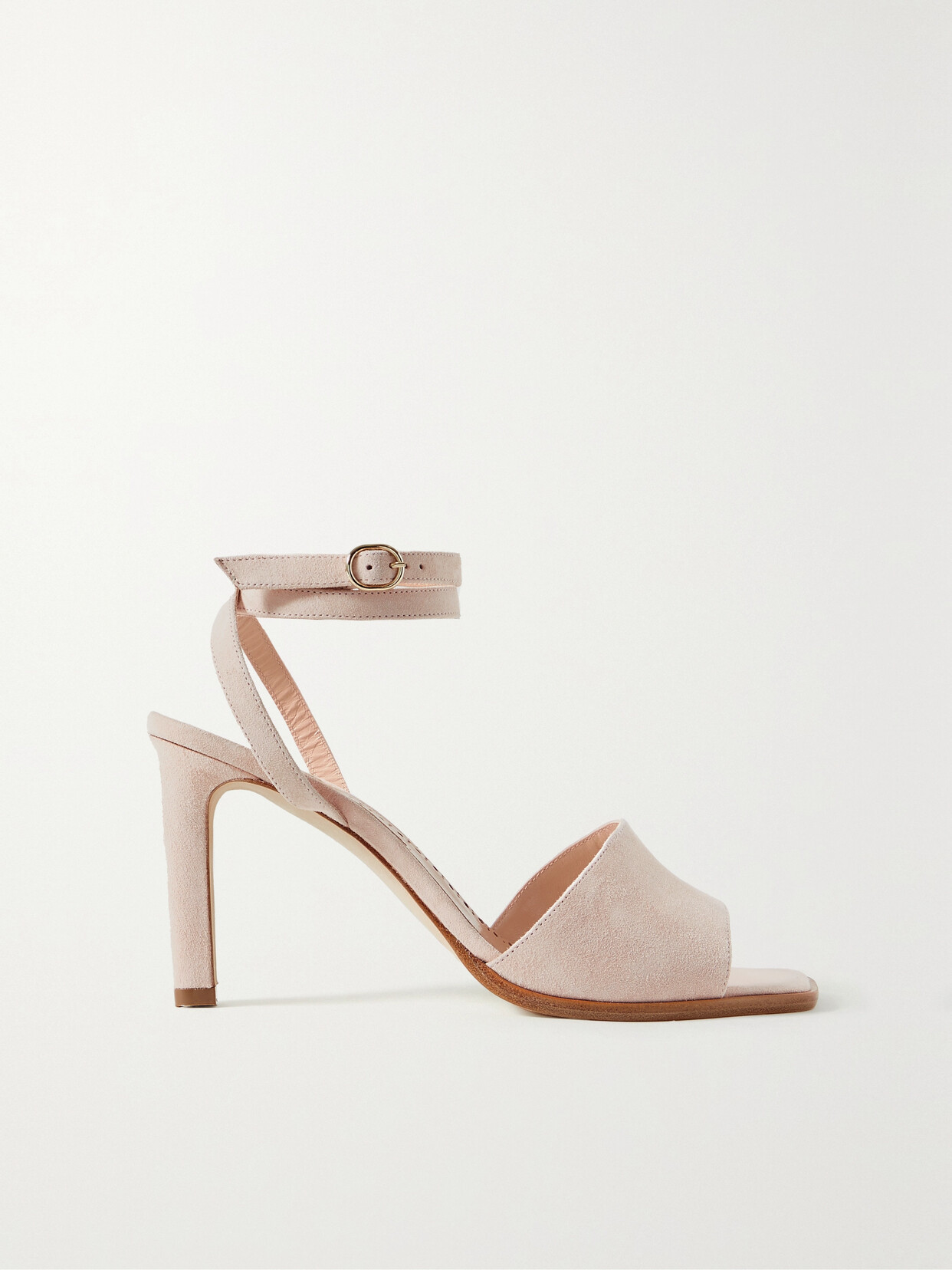Manolo Blahnik Araspe 90 Suede Sandals - Neutrals