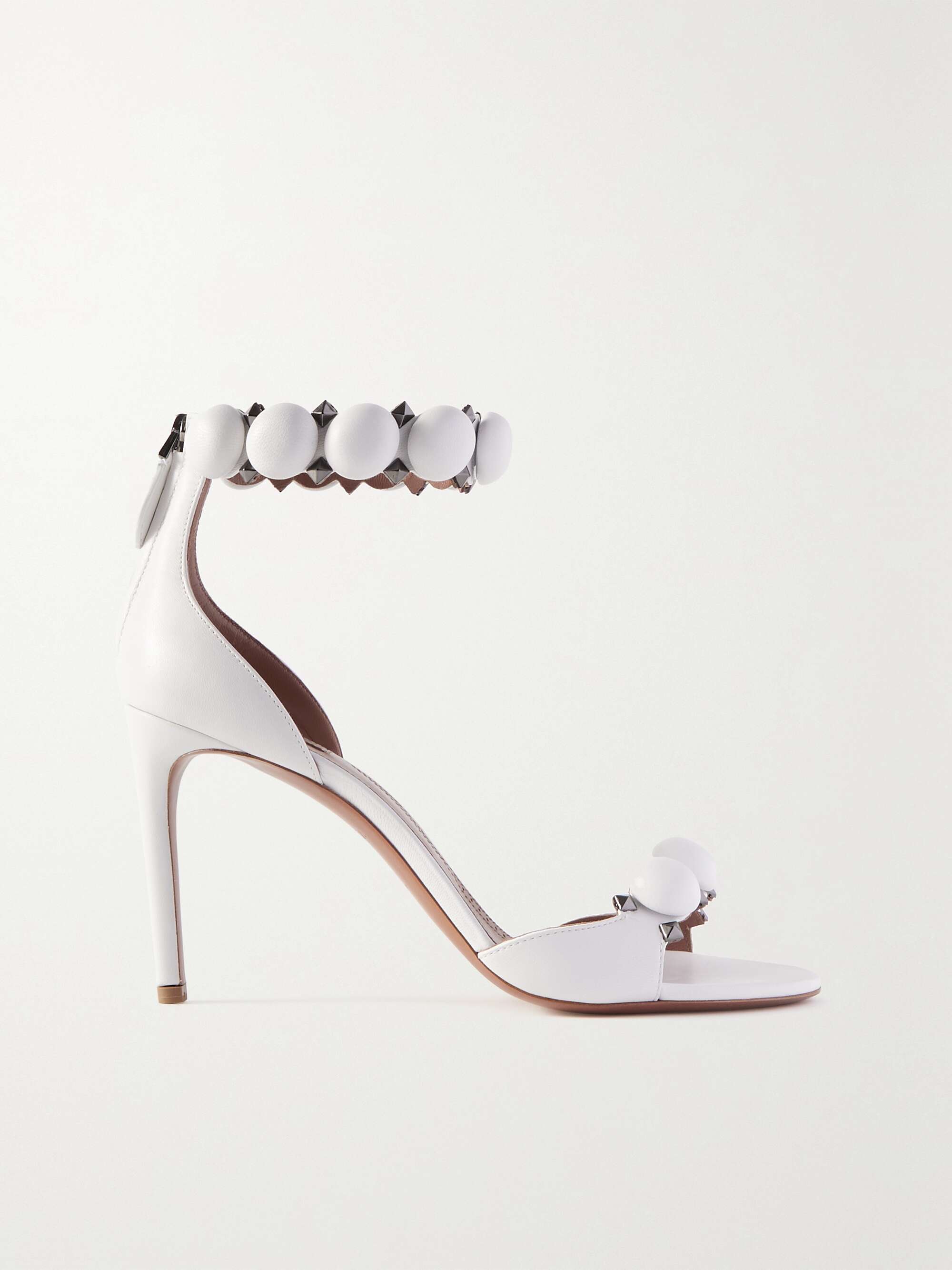 white suede sandals