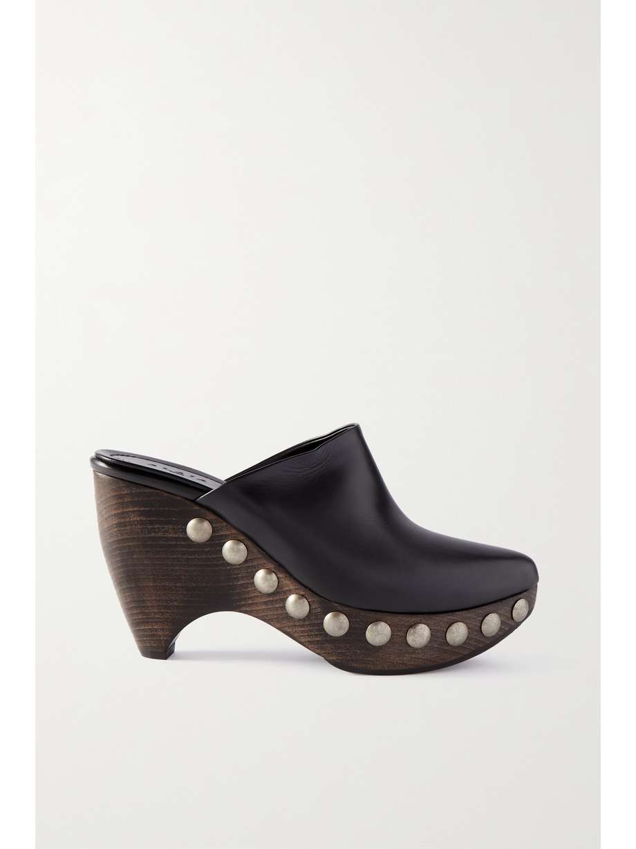 Alaïa Le Sabot 125 Studded Leather Platform Clogs In Black