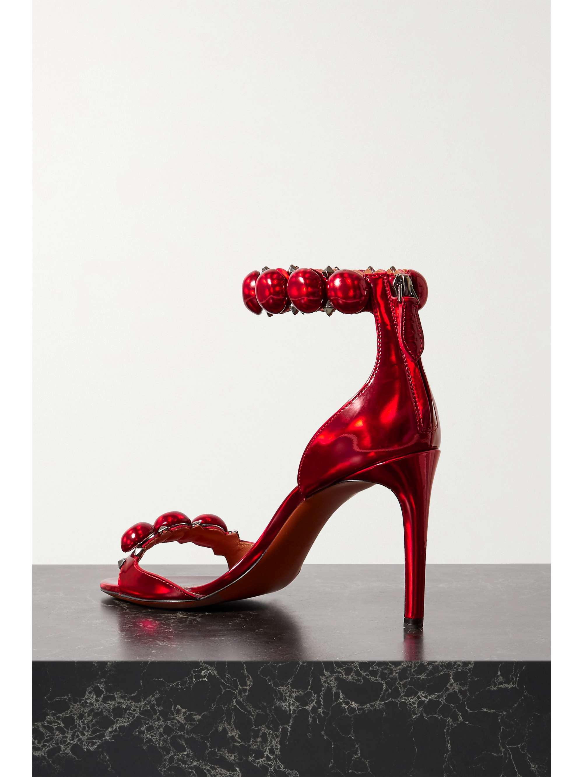 ALAÏA La Bombe 90 studded suede sandals