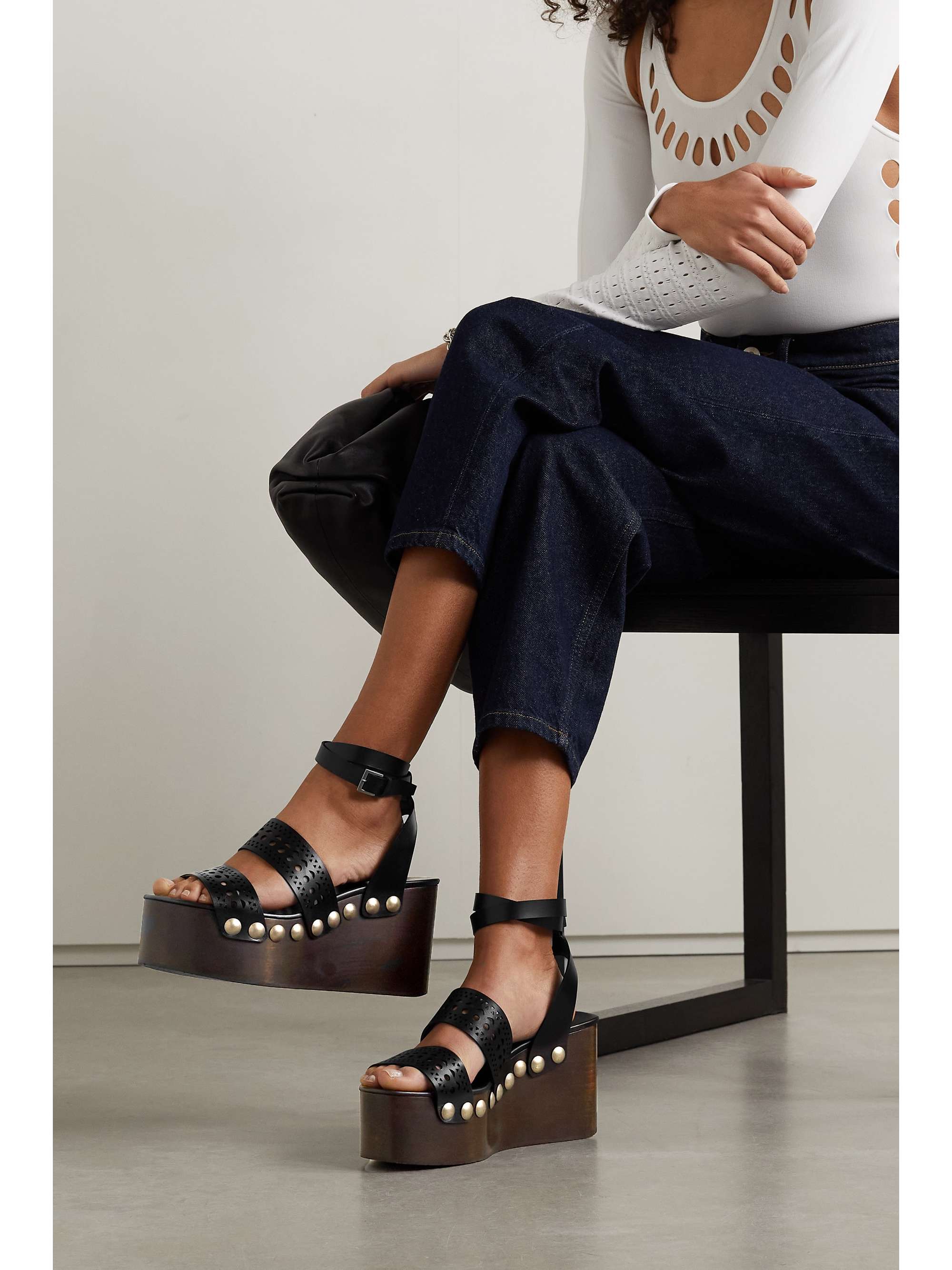 leather platform sandals