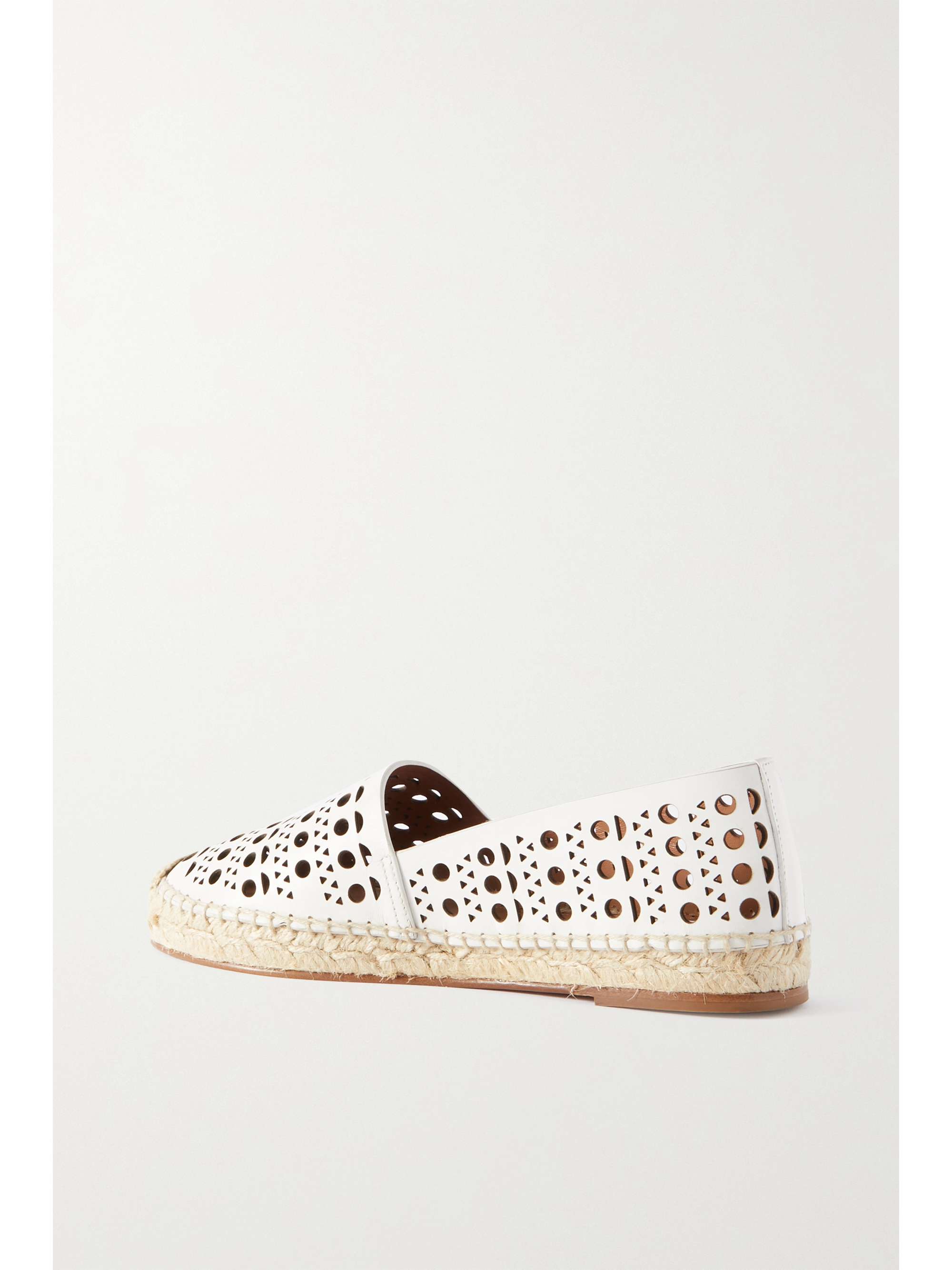 ALAÏA Laser-cut leather espadrilles