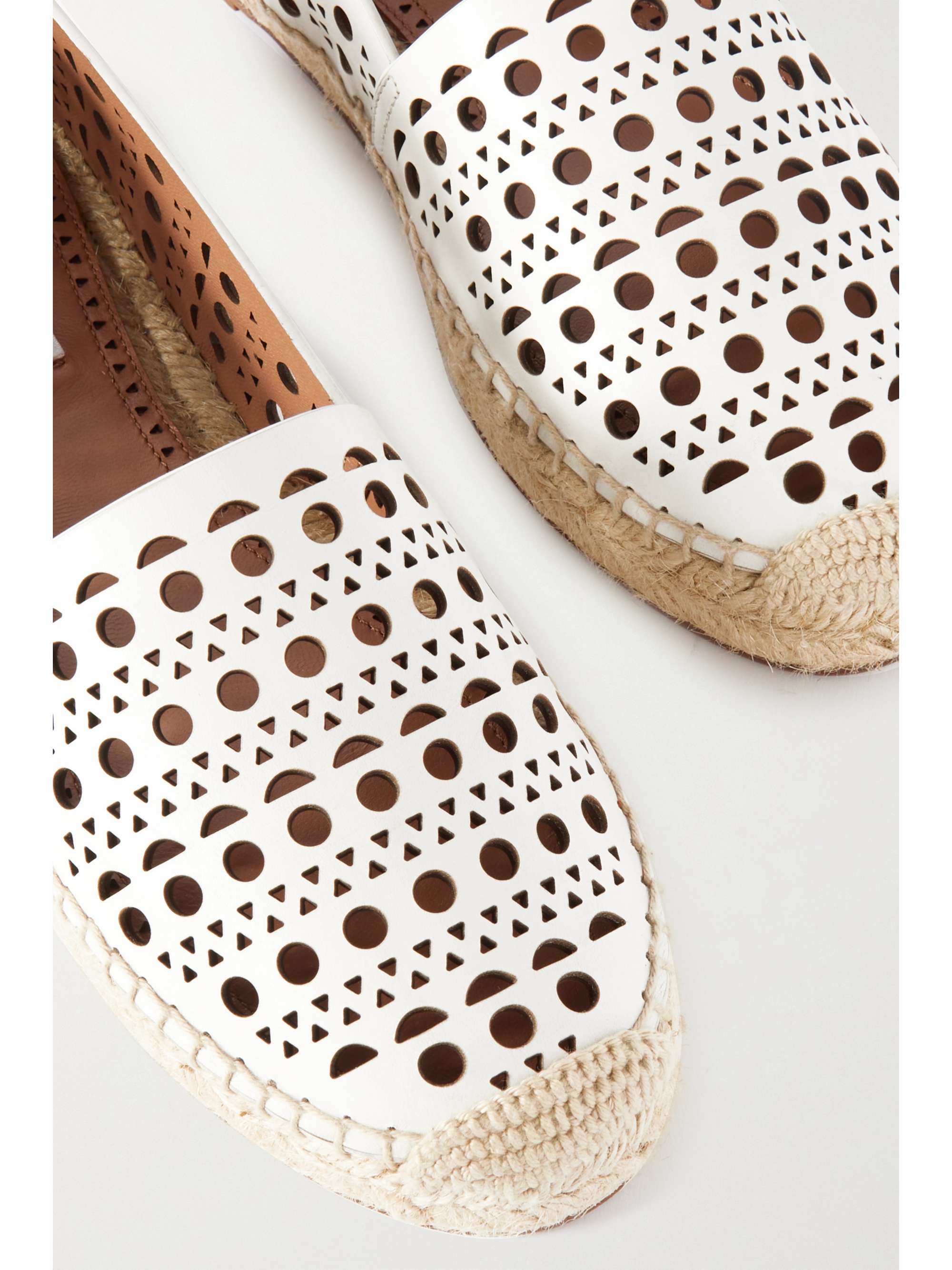 ALAÏA Laser-cut leather espadrilles