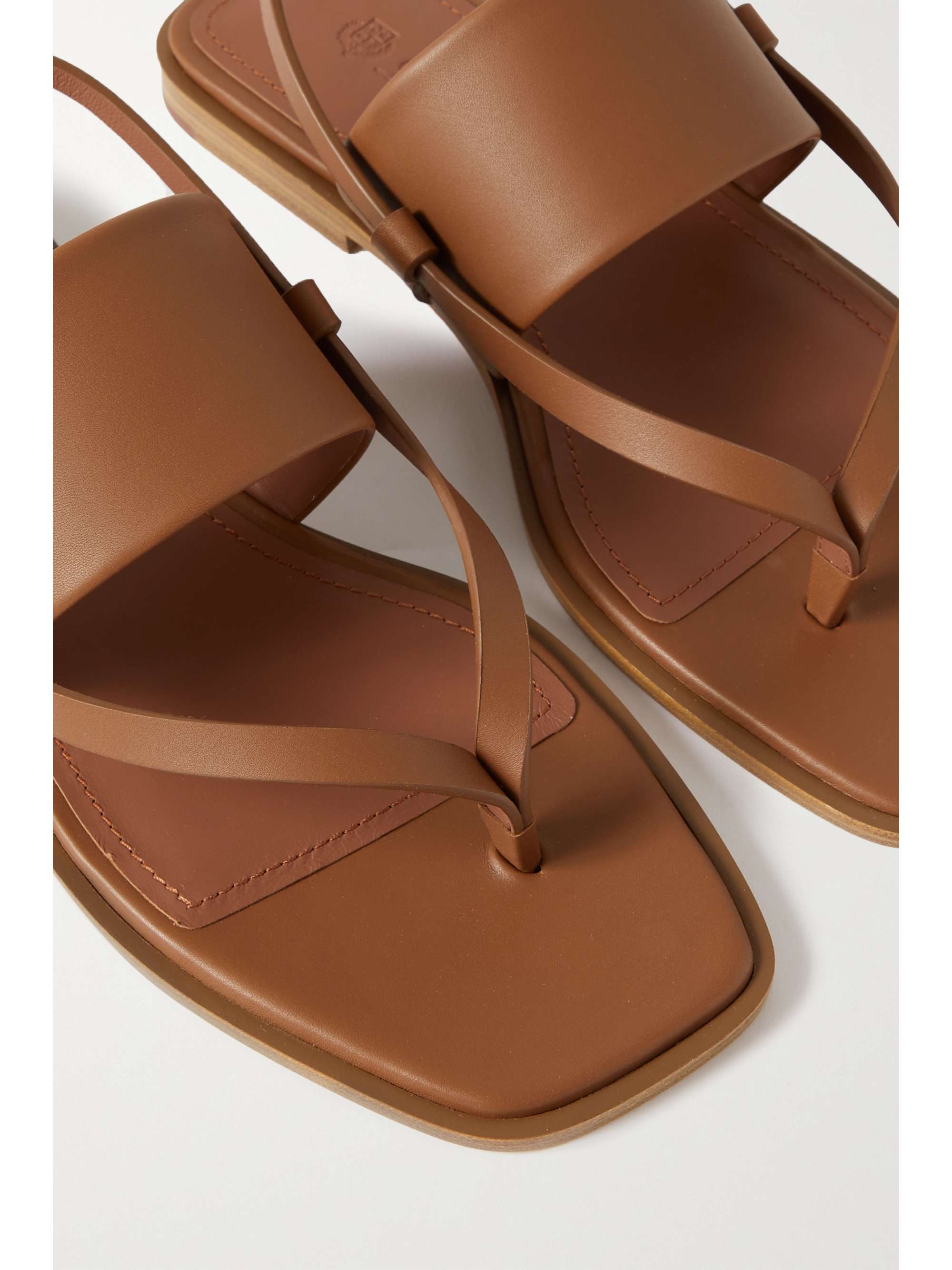 LORO PIANA Frances leather sandals