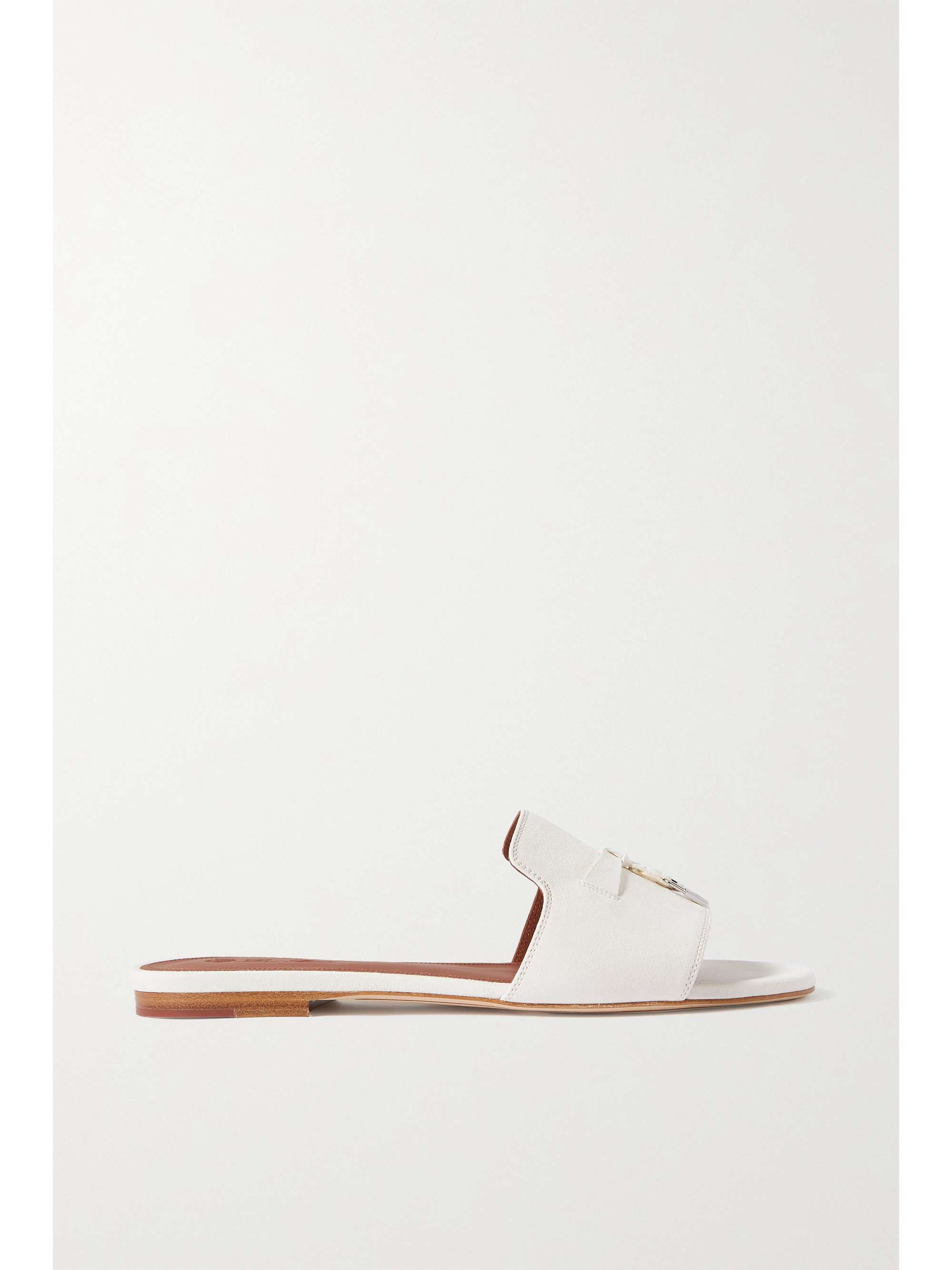 LORO PIANA Summer Charms suede slides