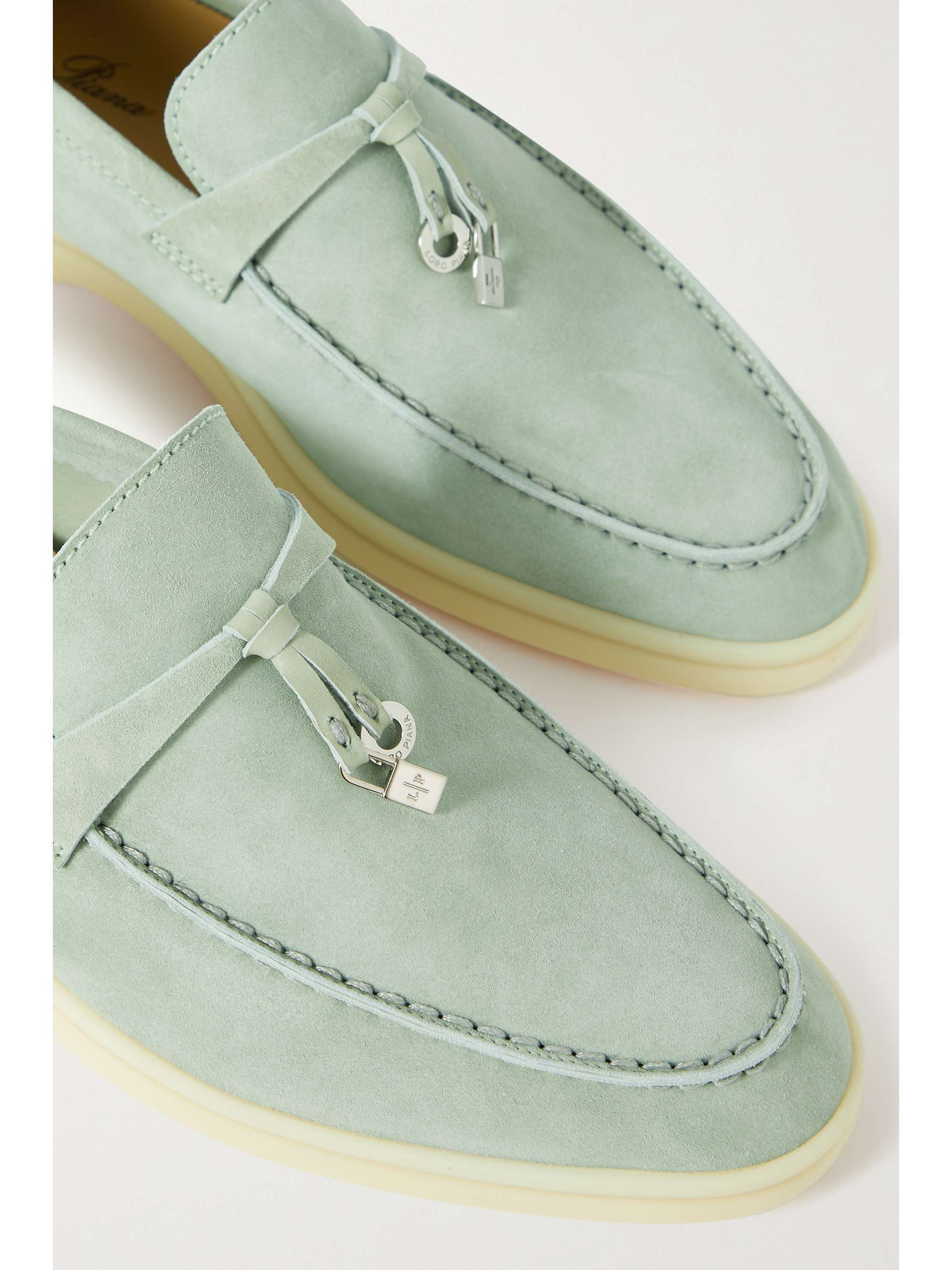 LORO PIANA Summer Charms Walk suede loafers