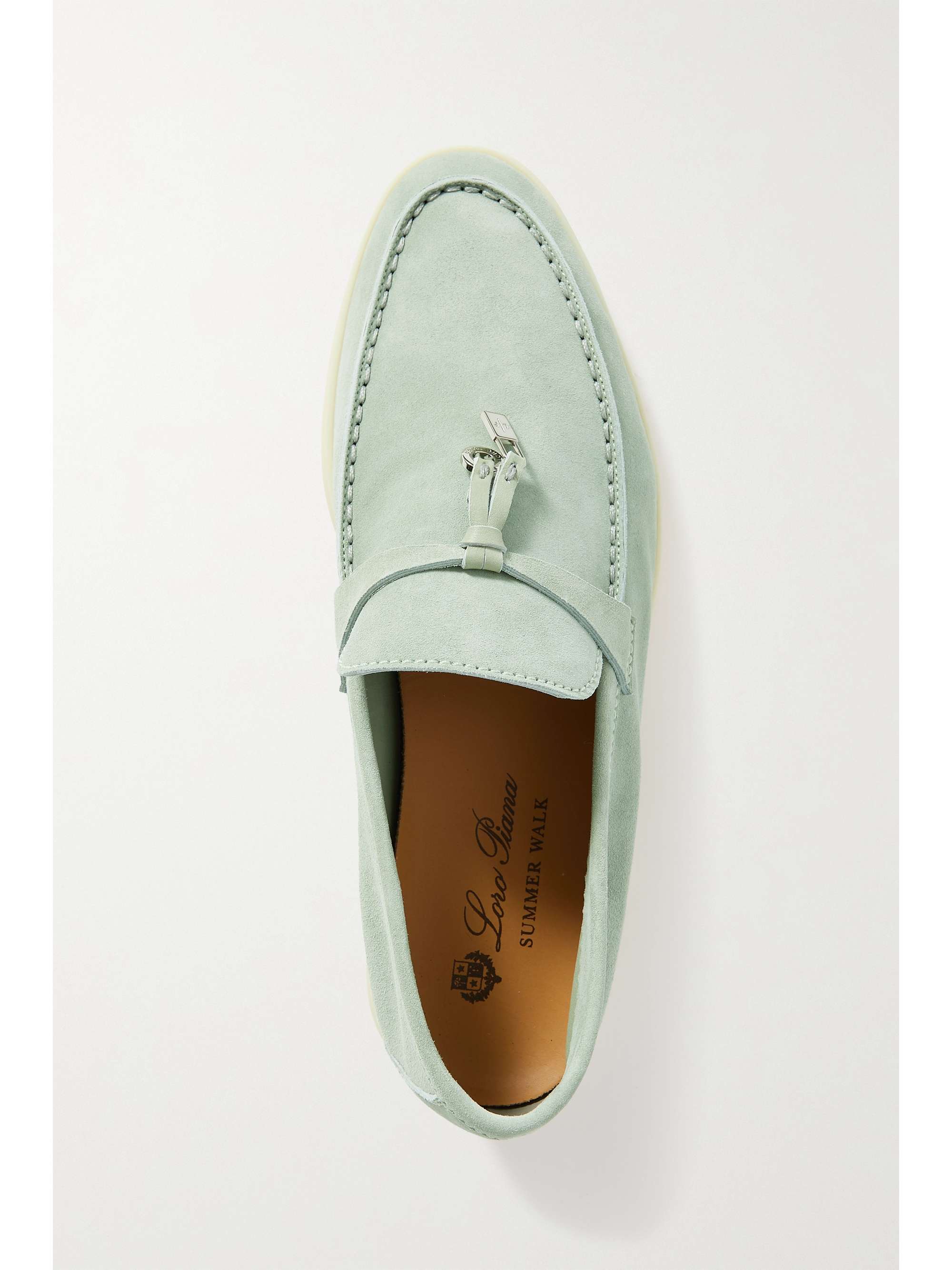 LORO PIANA Summer Charms Walk suede loafers
