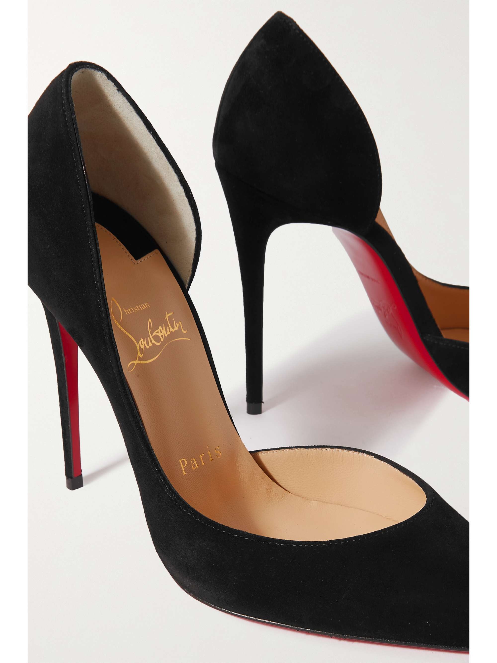 CHRISTIAN LOUBOUTIN Iriza 100 suede point-toe pumps