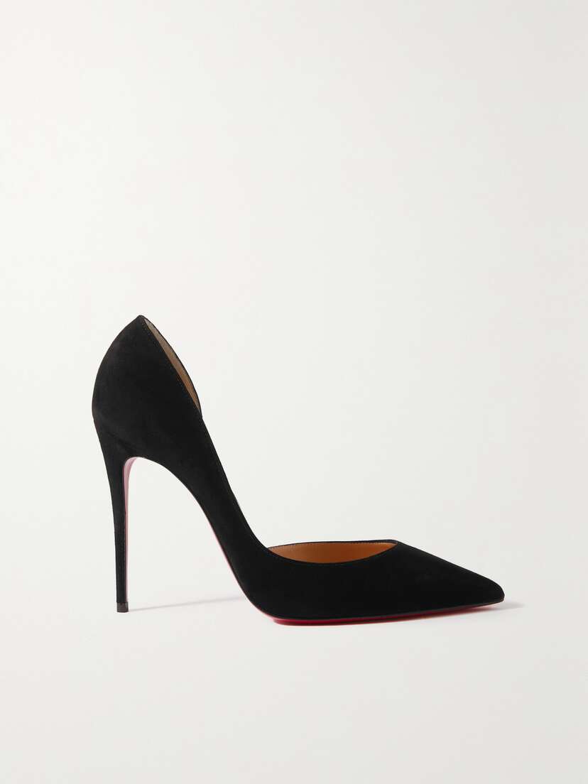 Christian Louboutin Iriza 100 Suede Point-toe Pumps