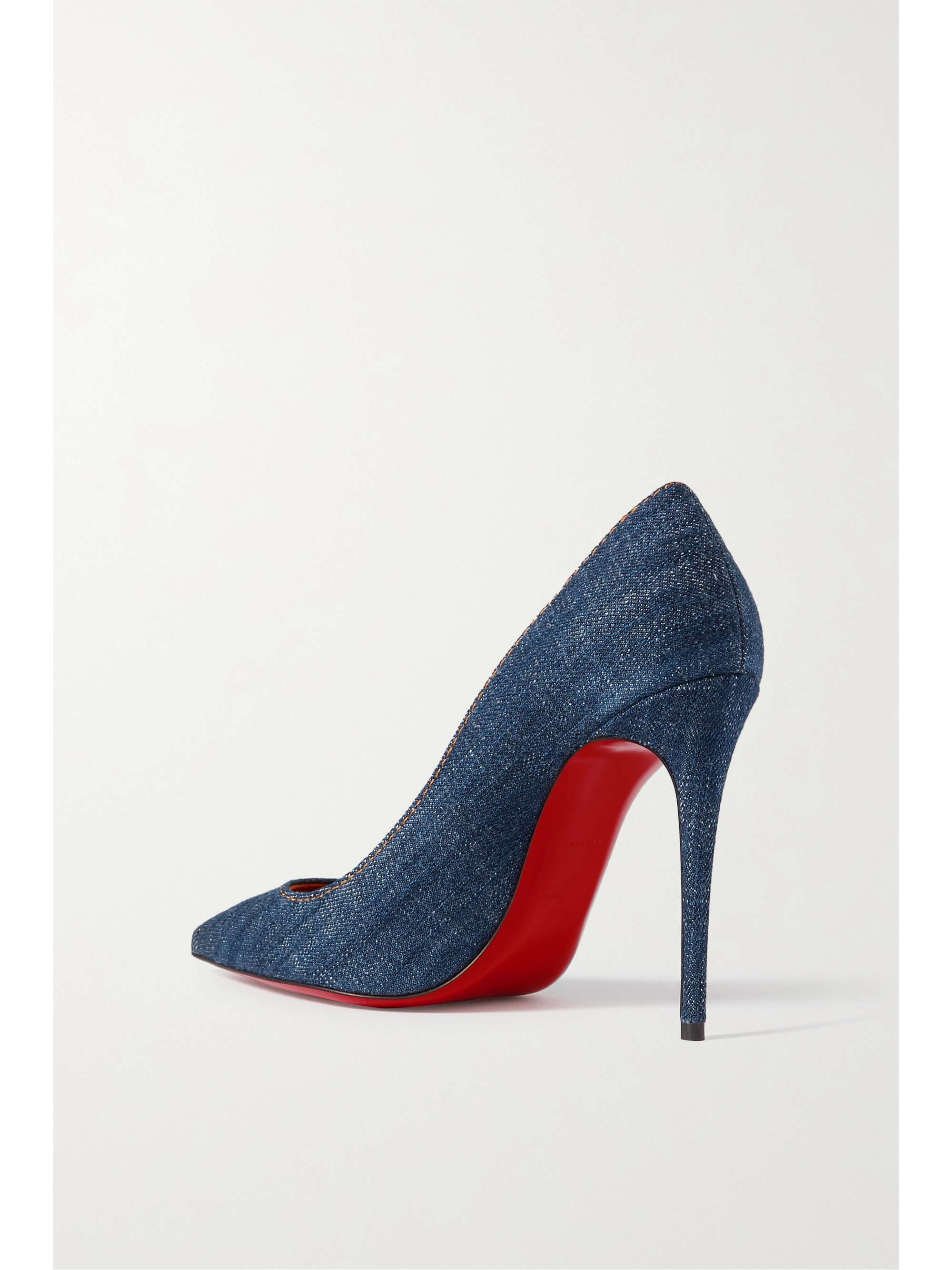 CHRISTIAN LOUBOUTIN Kate 100 iridescent leather pumps