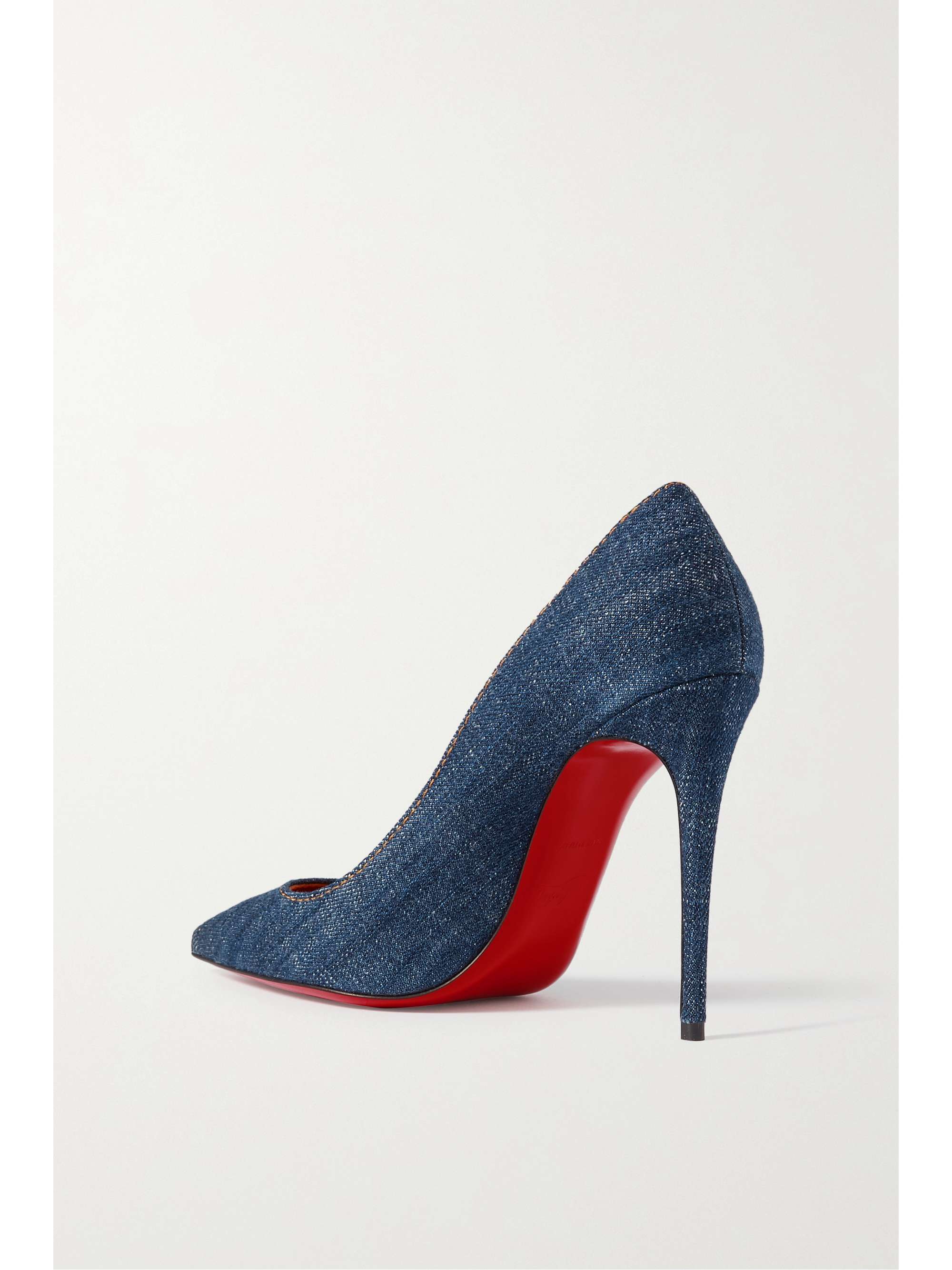 CHRISTIAN Kate 100 denim pumps | NET-A-PORTER