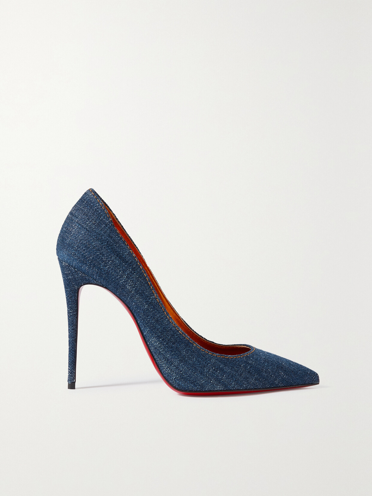 Christian Louboutin Kate 100 Denim Pumps - Blue
