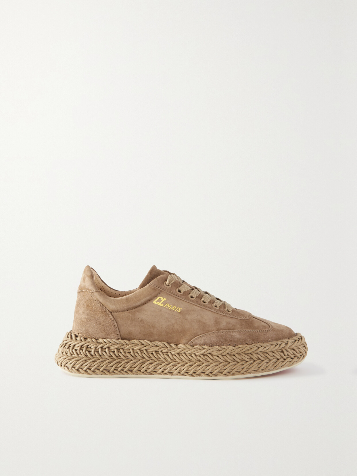 Christian Louboutin Espasneak Suede Espadrille Sneakers In Neutrals