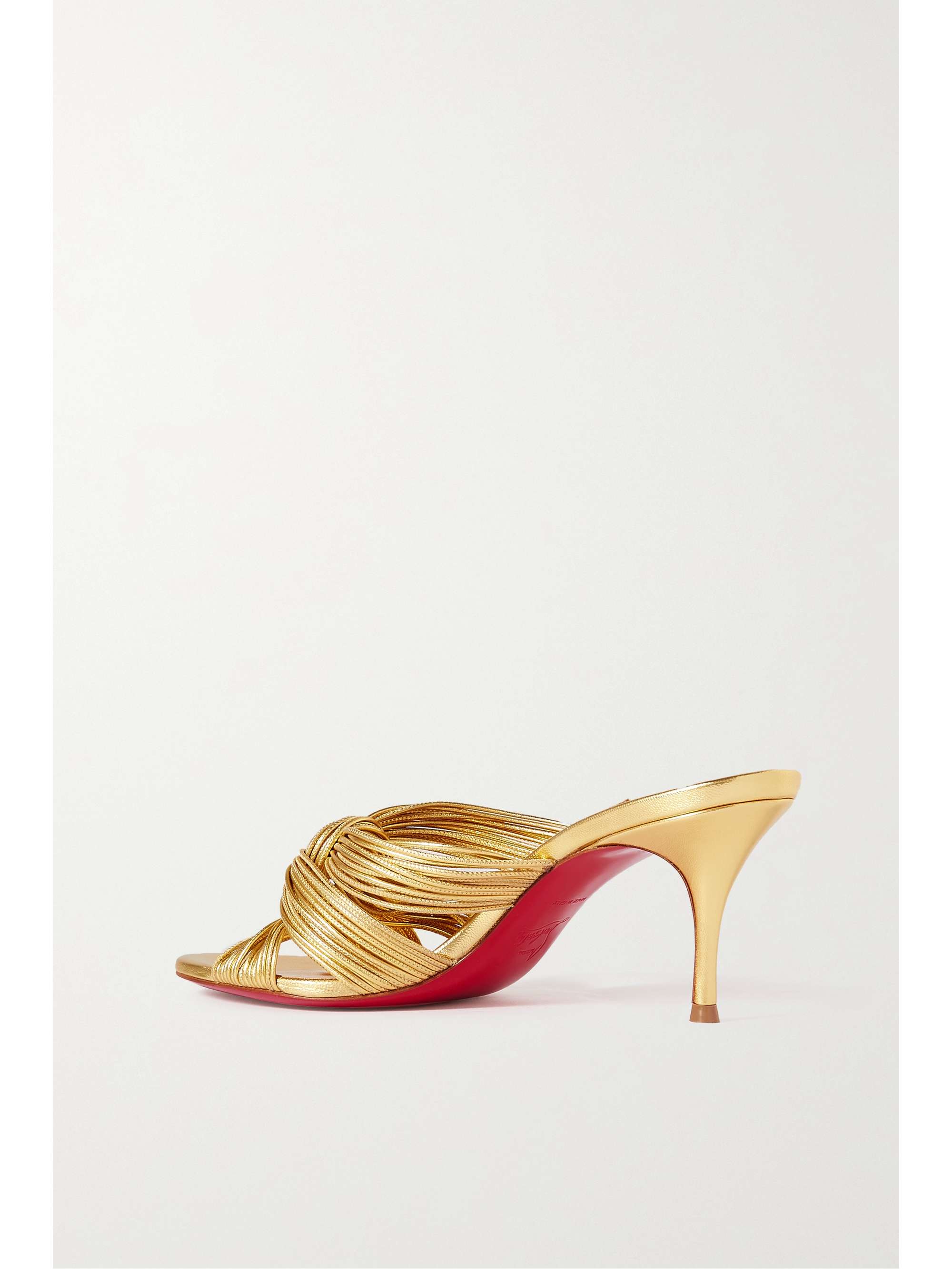 CHRISTIAN LOUBOUTIN Multitaski 70 laminated leather mules | NET-A-PORTER