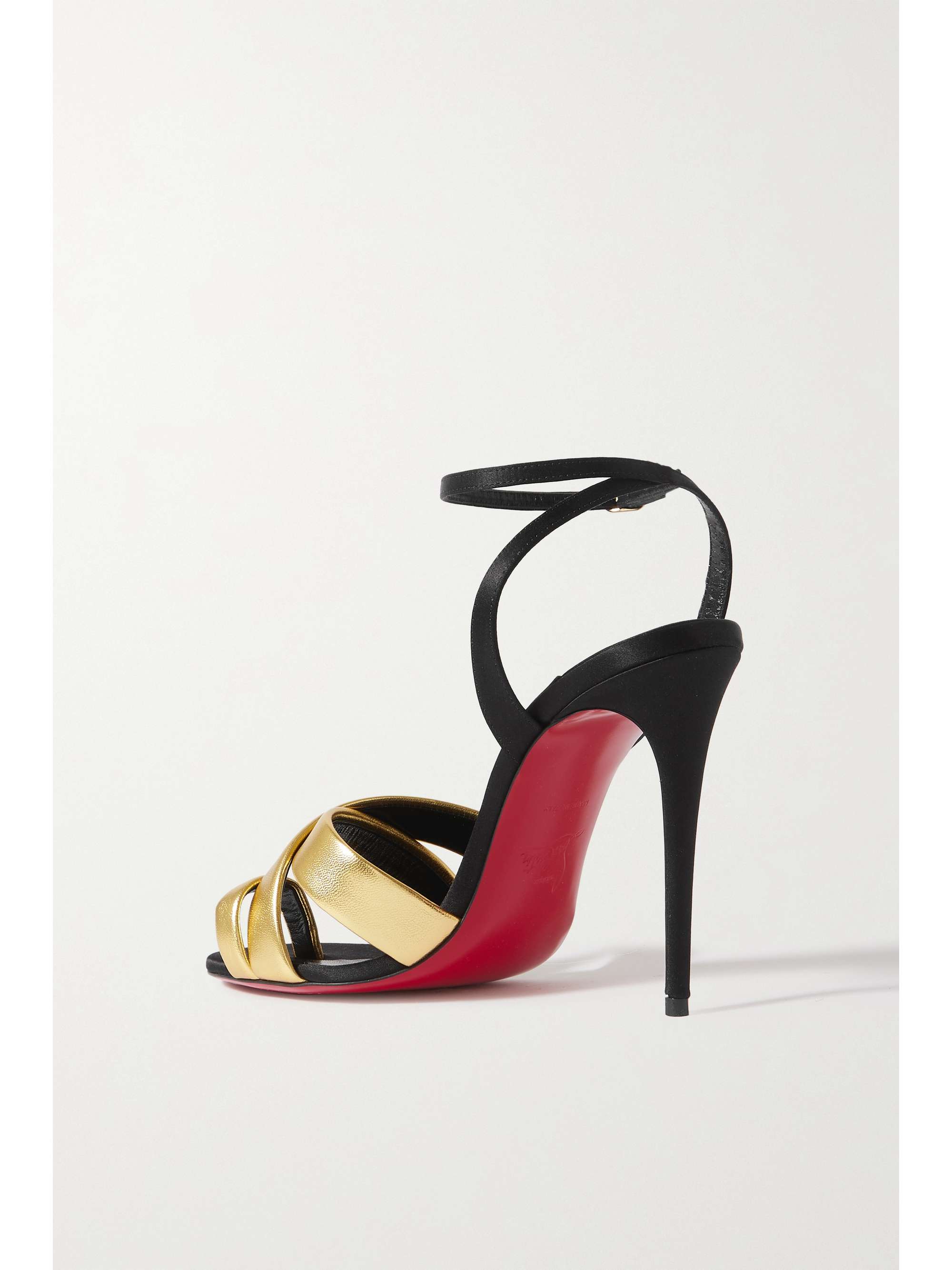 CHRISTIAN LOUBOUTIN Sandales en cuir métallisé Just Me 100