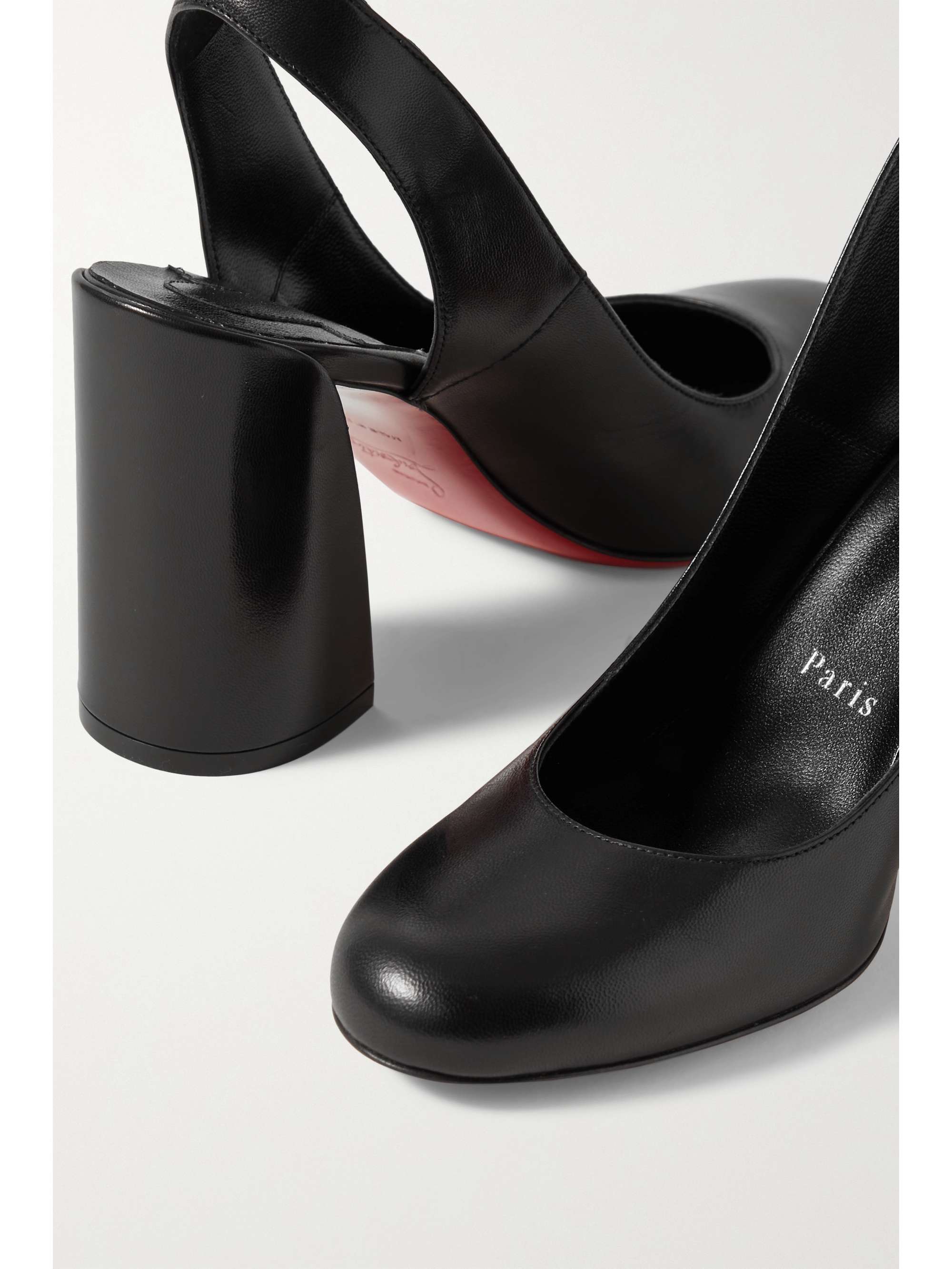 CHRISTIAN LOUBOUTIN Miss Sab 85 leather pumps | NET-A-PORTER