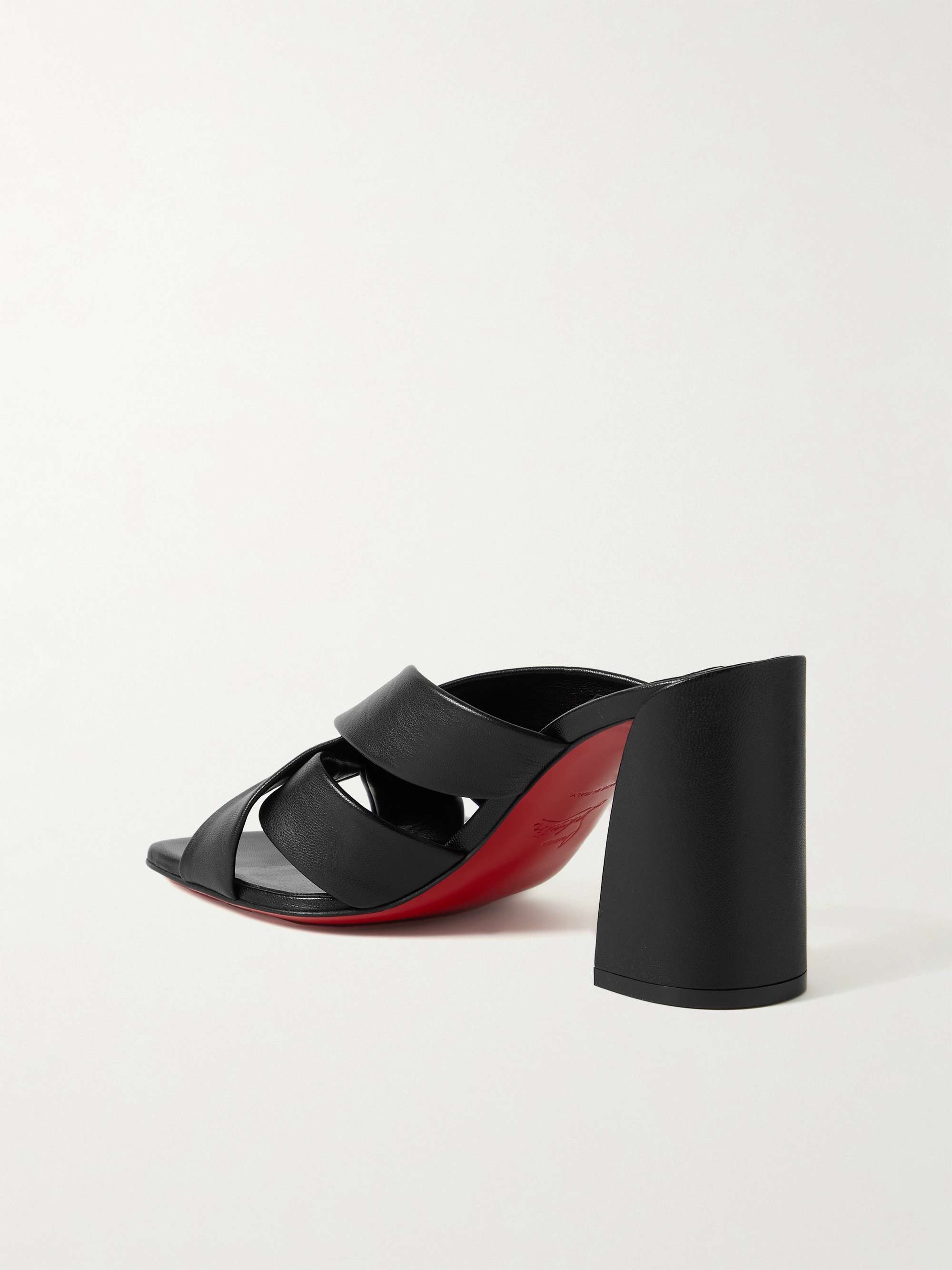 CHRISTIAN LOUBOUTIN Dispo Club 85 leather mules | NET-A-PORTER