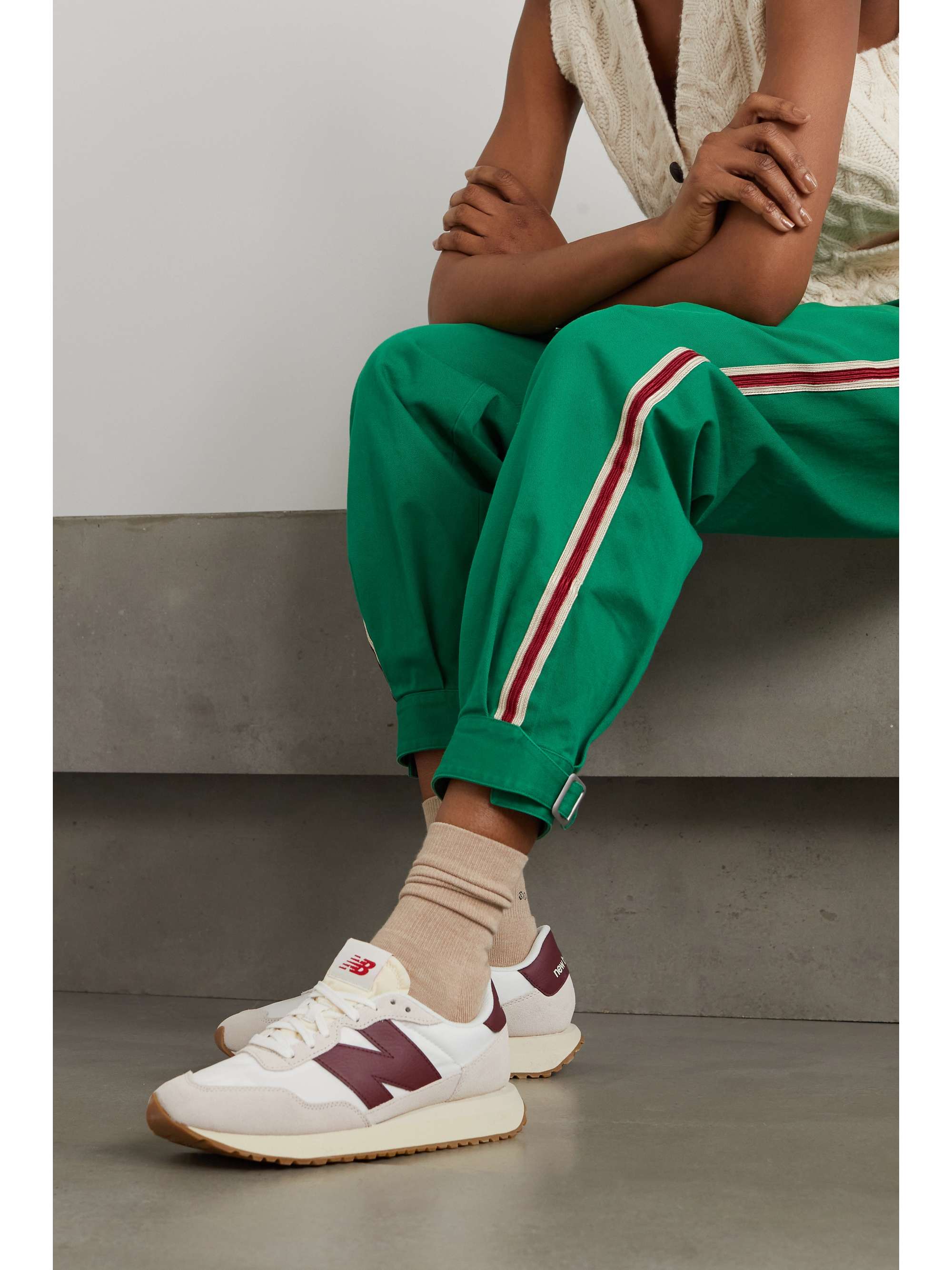 SOCKSSS Set of two intarsia stretch organic cotton-blend socks
