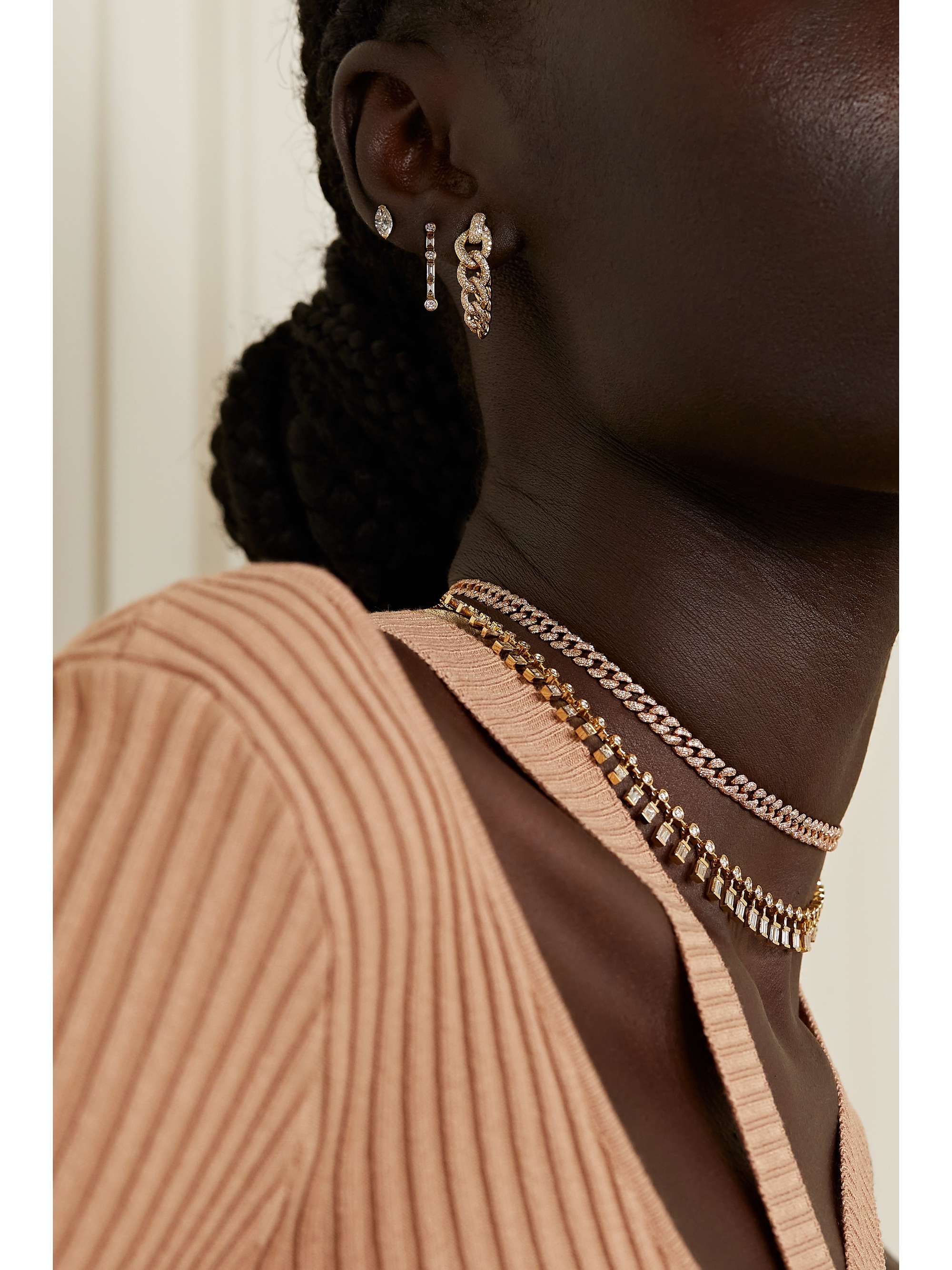 SHAY Convertible 18-karat gold diamond earrings