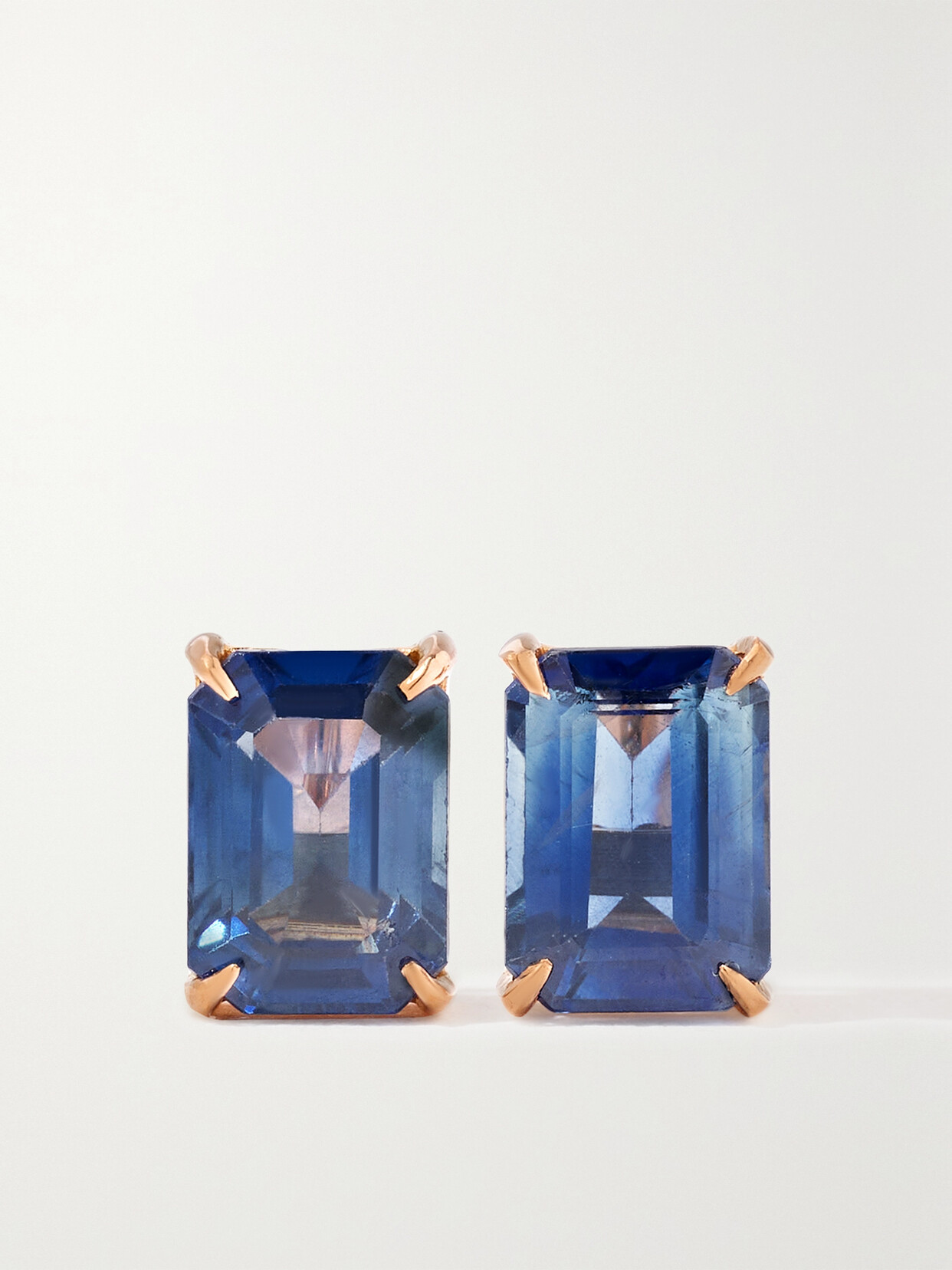 SHAY - 18-karat Rose Gold Sapphire Earrings - One size
