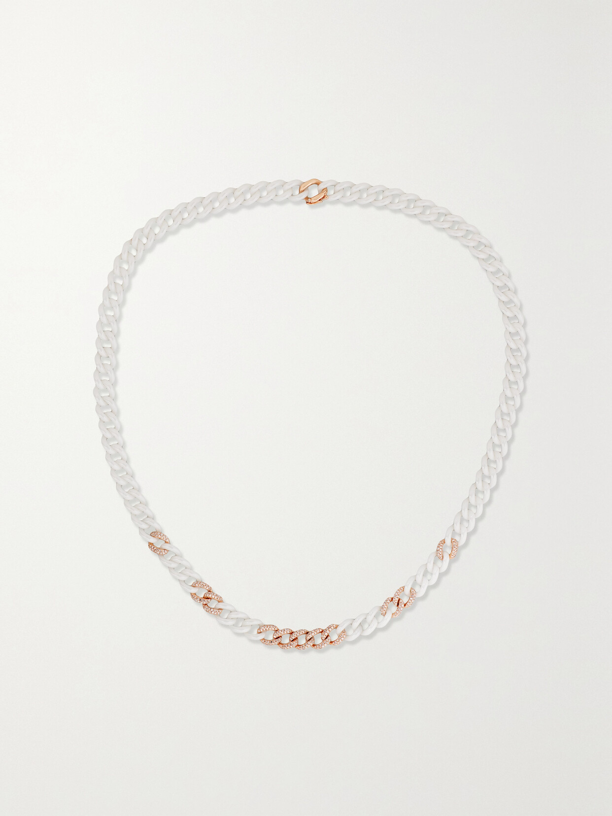 Shay Ceramic, 18-karat Rose Gold And Diamond Necklace