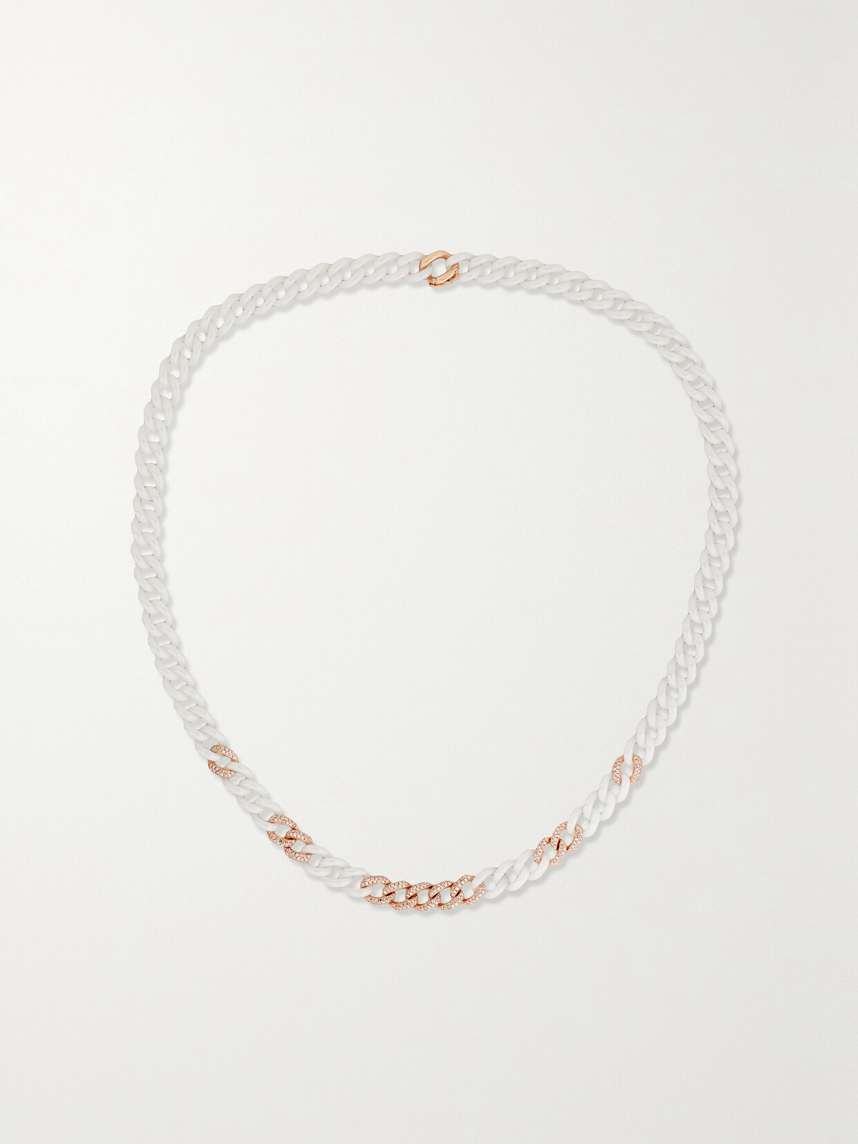 Shay Ceramic, 18-karat Rose Gold And Diamond Necklace