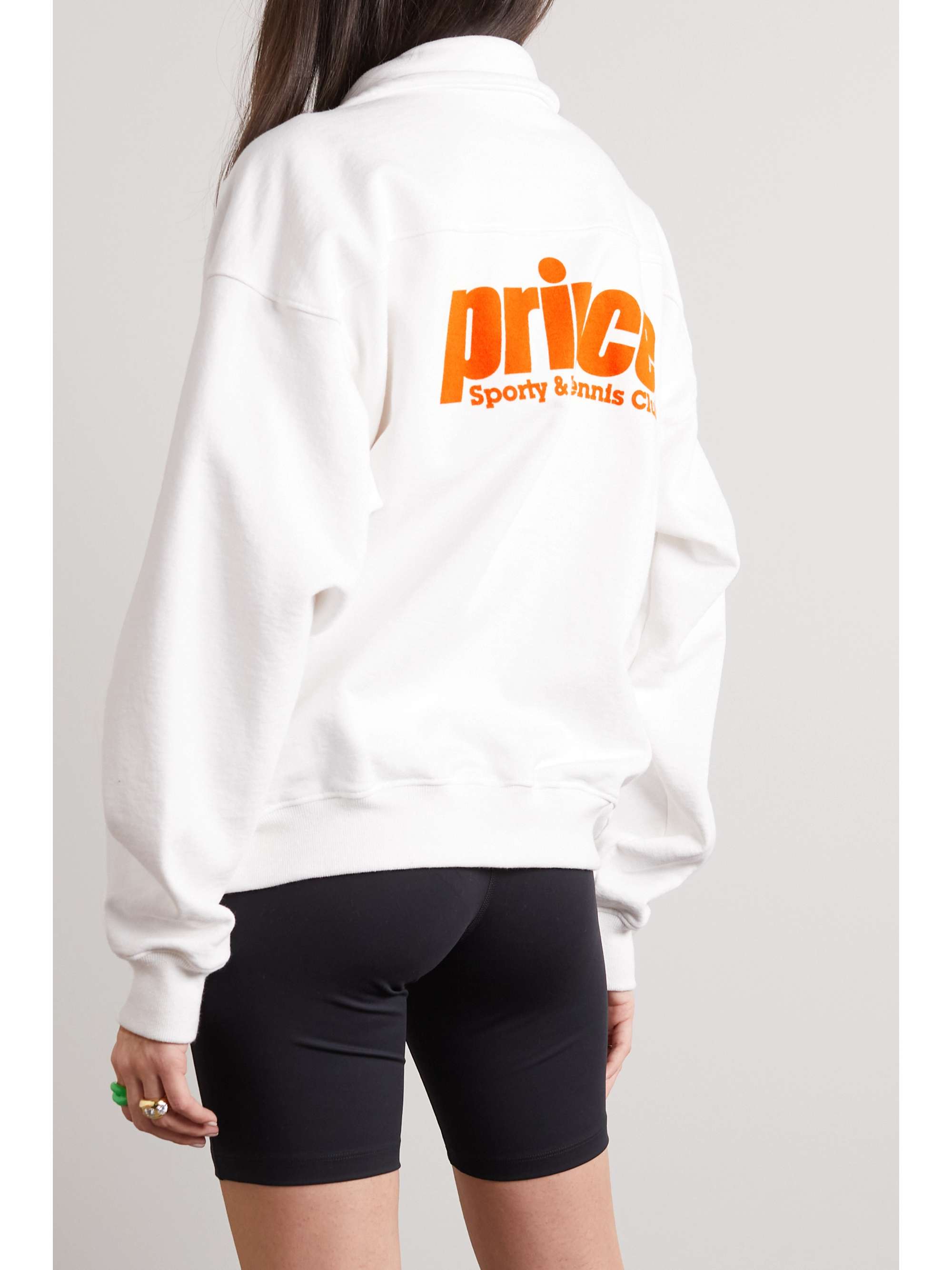 SPORTY & RICH + Prince printed cotton-jersey sweatshirt